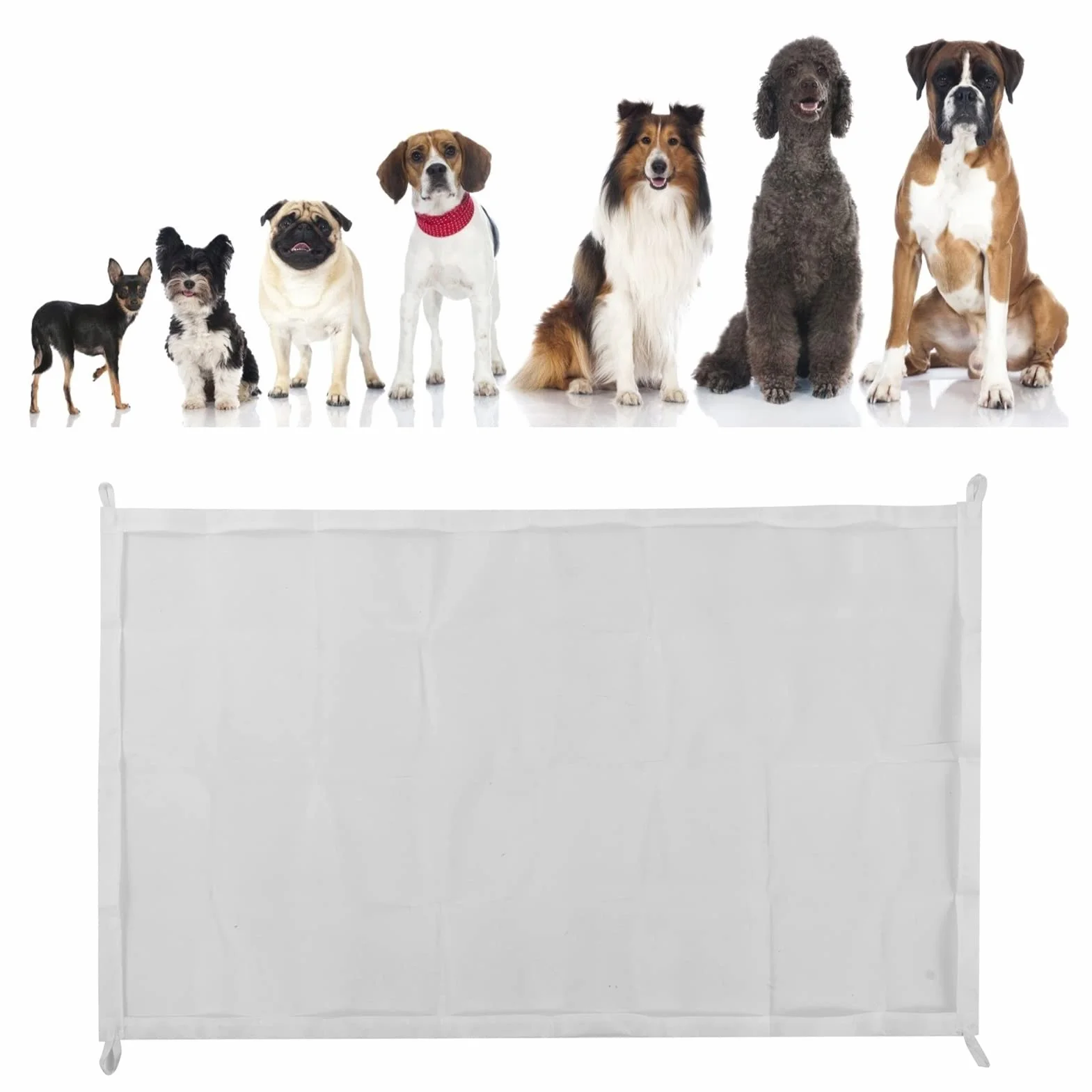 Chowana Bramka dla Dziecka, Przenośna Składana Siatkowa Bramka dla Psa Izolacja Wewnętrzna Brama Bezpieczeństwa Ogrodzenie dla Psa Chowane Bramki dla Zwierząt na Schody, Drzwi