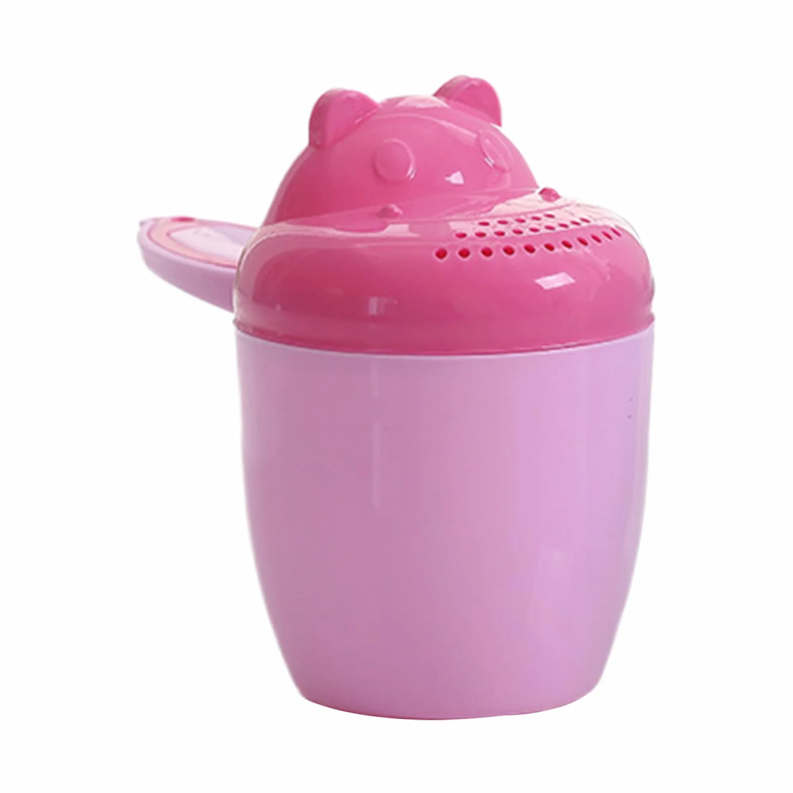 Baby Bath Cup, Toddler Rinse Jug, Cartoon Pourer Design, Thickened Safety Feature for Hair Washing and Bathing, Shower Rinsing, Kids Bath Time Acessories 215.17 Inch Pink, Green