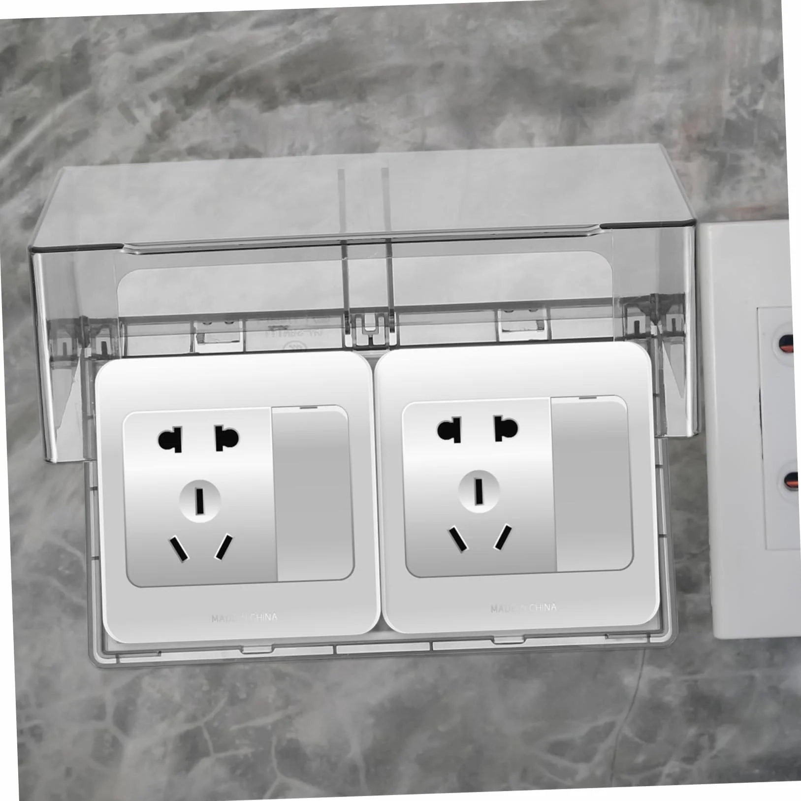 STOBOK Odporna na warunki atmosferyczne osłona gniazdka elektrycznego składana czarna