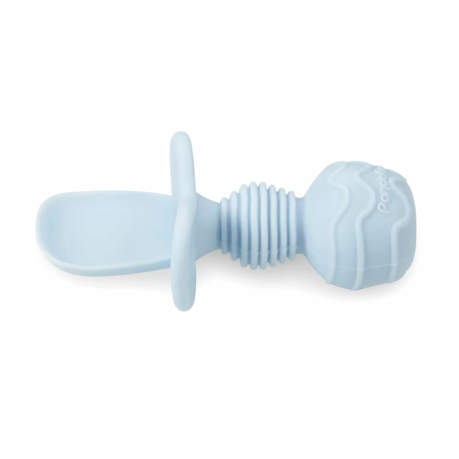 PandaEar 4 szt. silikonowych łyżek dla niemowląt i zestawu do karmienia widelca - Anti-Choke First Self Feeding naczynia dla niemowląt Led Weaning Ages 3 miesiące (Cyan+Blue)