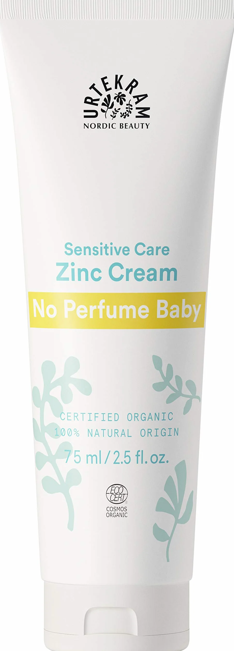 Urtekram No Perfume Bio krem cynkowy dla niemowląt, cudowna pielęgnacja, 75 ml
