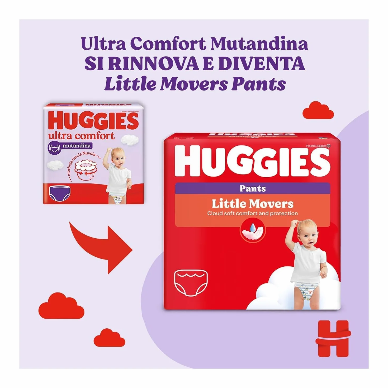 Huggies Ultra Comfort, pieluchy rozmiar 6 (15-25 kg), majtki z motywem Disneya, opakowanie Giga, 96 szt