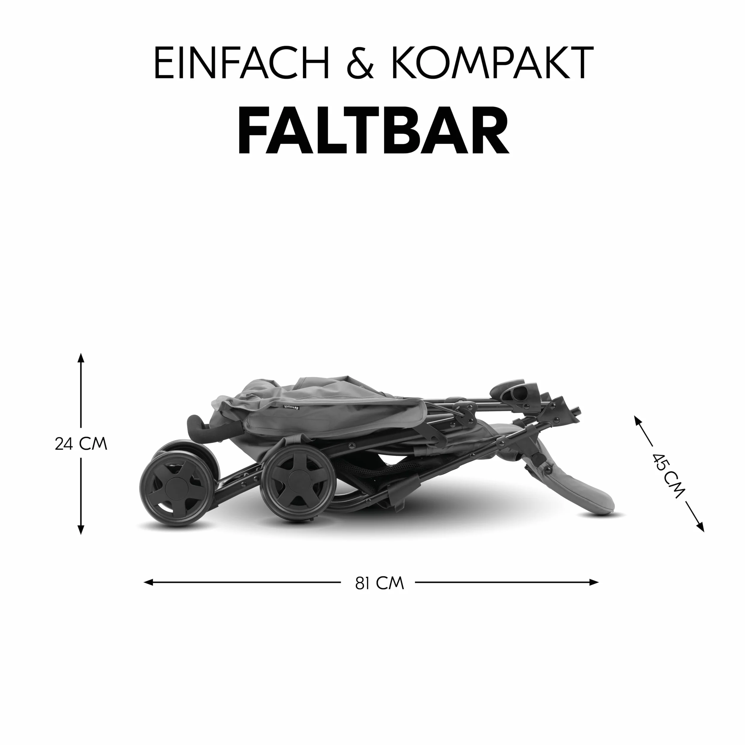 Hauck Buggy Sport, Szary, lekki wózek podróżny 5,9 kg, składany, do 15 kg