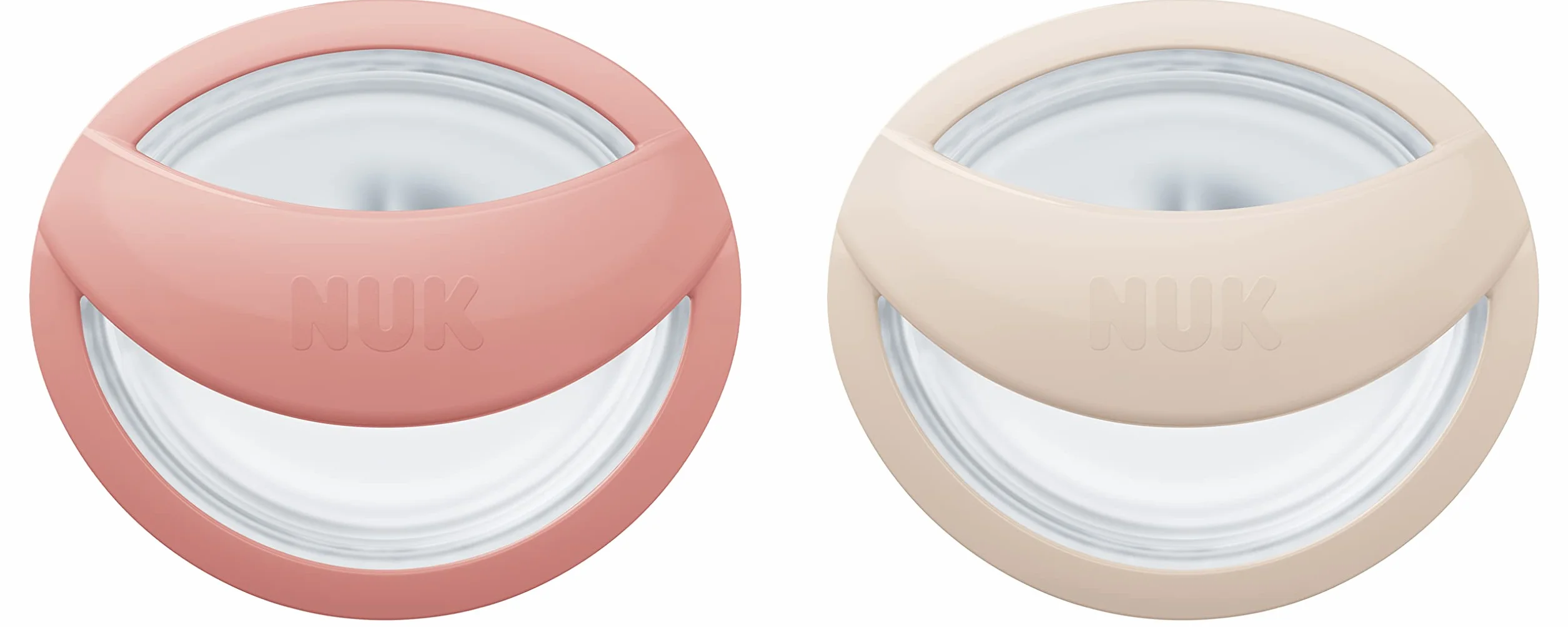 NUK MommyFeel smoczek dziecięcy, 0-9 miesięcy, przyjazne podczas karmienia, silikon bez BPA, róż i piaskowiec, 2 sztuki