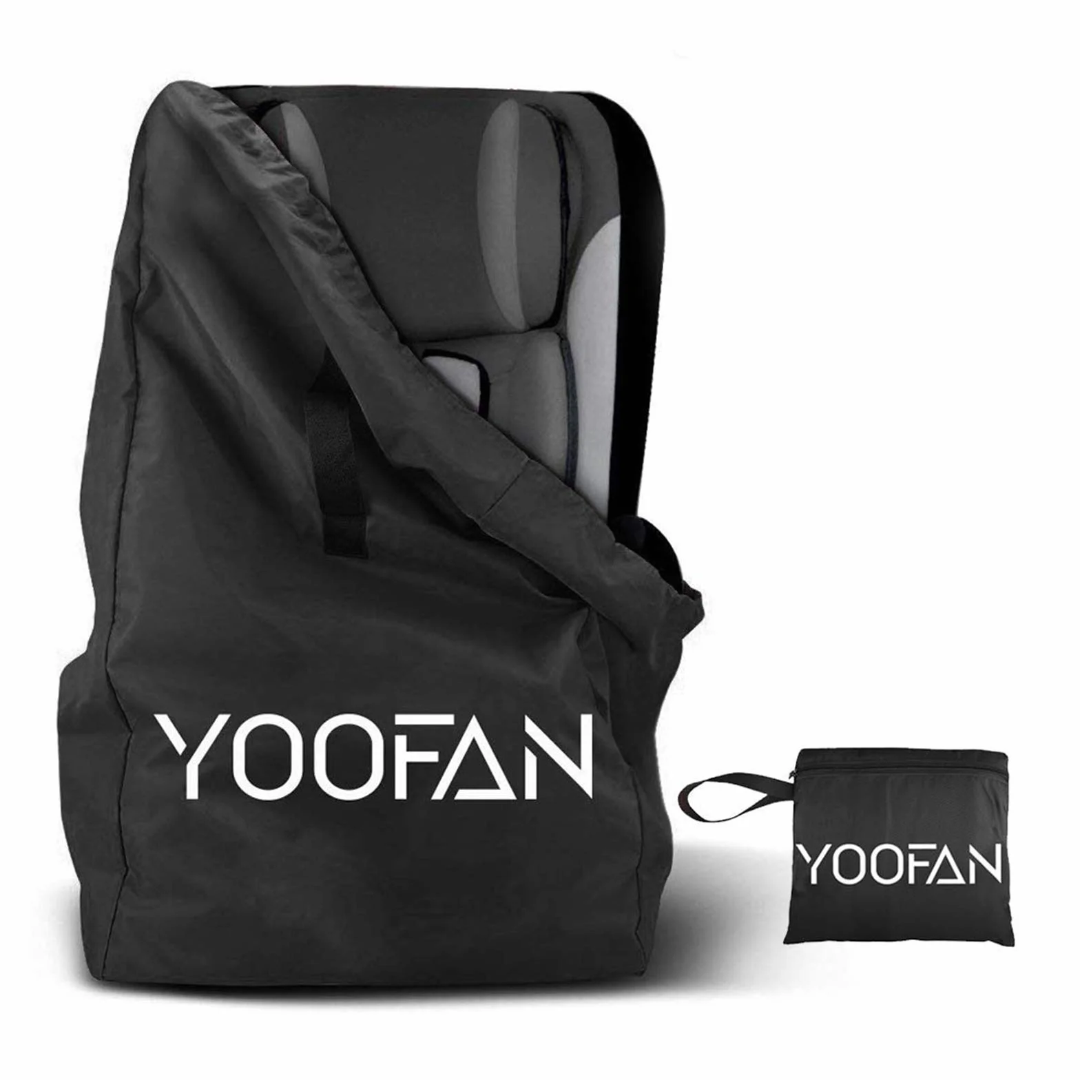 YOOFAN Torba podróżna Gate Check z paskami na ramię plecaka do wózków dziecięcych, podwyższających, nosidełek dla niemowląt i wózków inwalidzkich, wodoodporna - idealna do samolotu