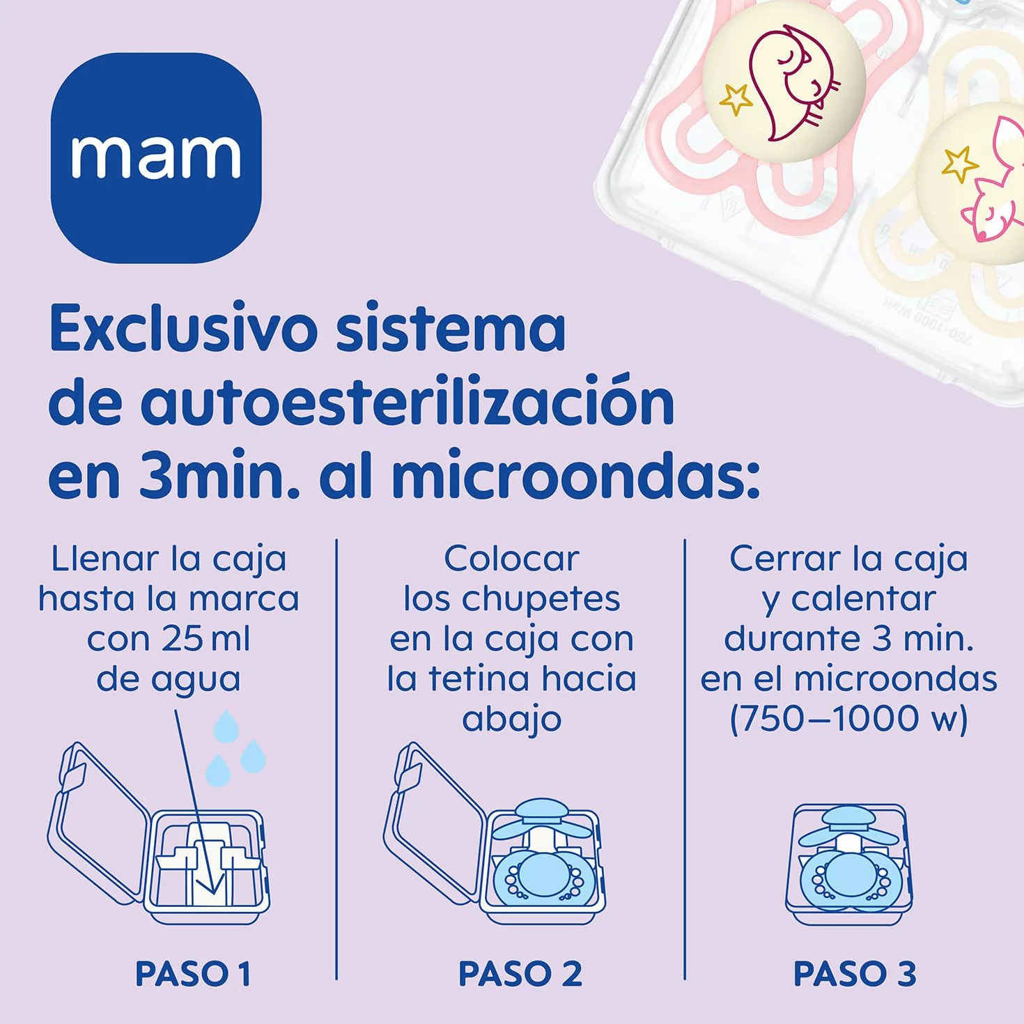 MAM Smoczek Perfect Night S207, z bardzo cienkim i elastycznym silikonowym smoczkiem Skinsofttm Ultra Soft dla dzieci od 6 miesięcy, samosterylizowany, różne modele, 1 sztuka