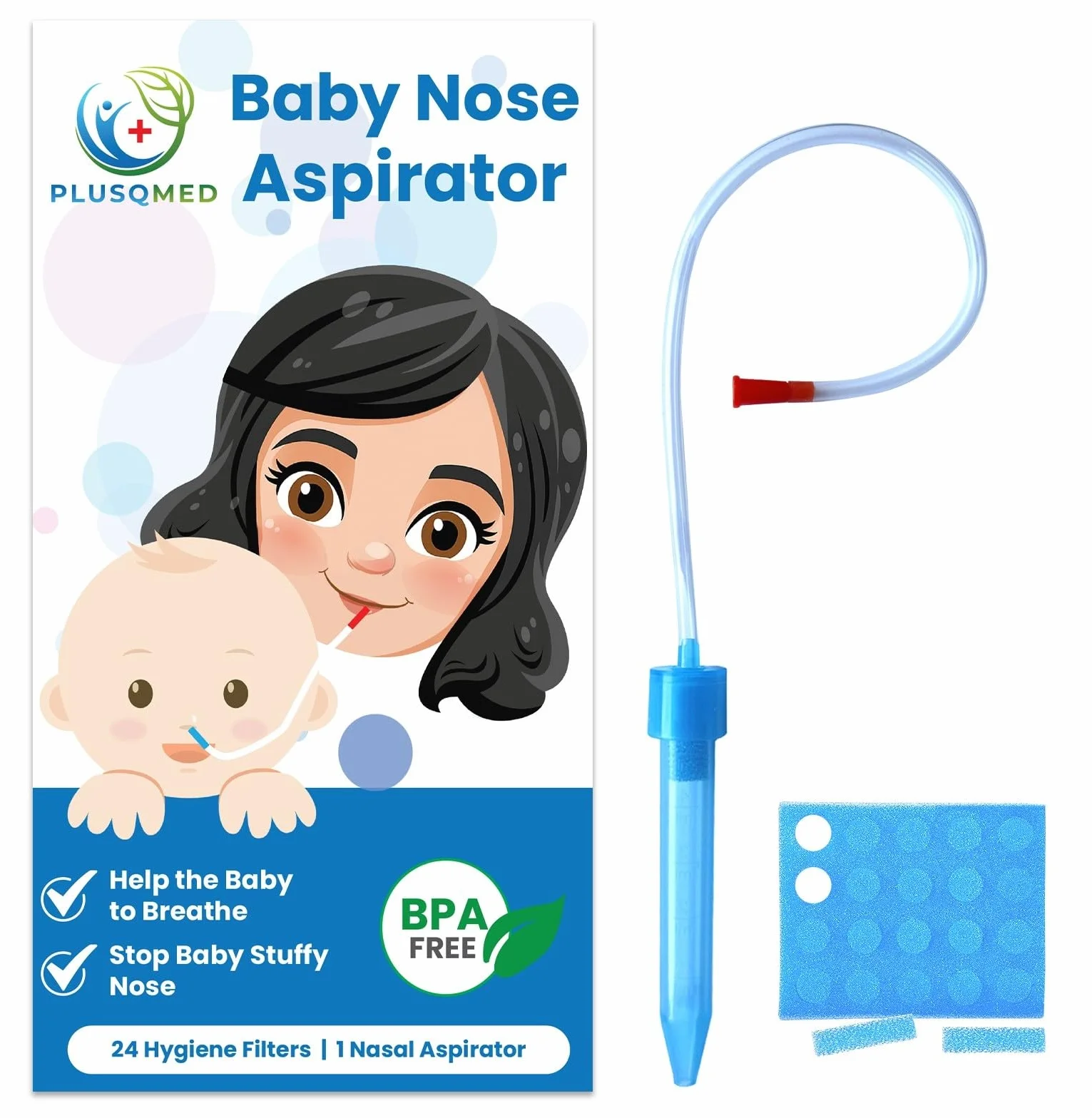 Aspirator do nosa dla niemowląt z 24 filtrami higienicznymi