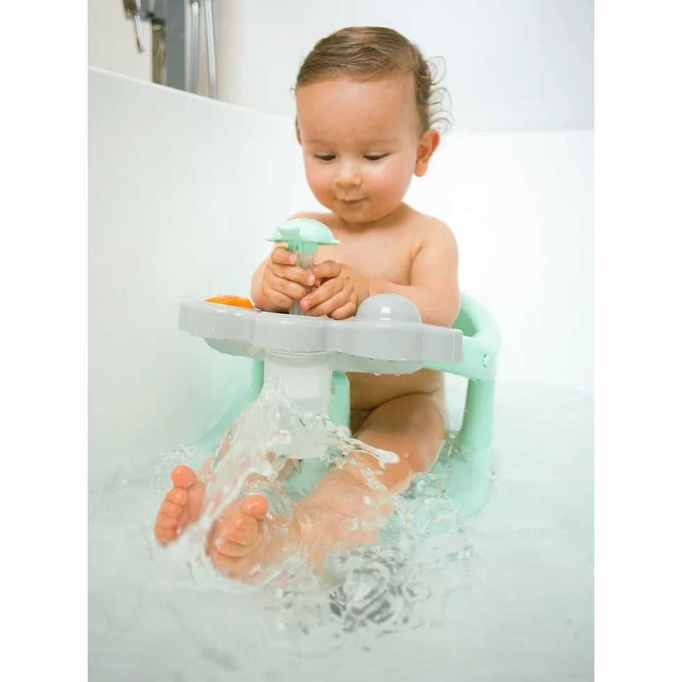 Fotelik do kąpieli dla niemowląt Interbaby | Mocowanie Przyssawki antypoślizgowe | Krzesło do kąpieli dla niemowląt Wygodne, bezpieczne, ergonomiczne | Fotel do kąpieli i prysznica dla niemowląt > 5