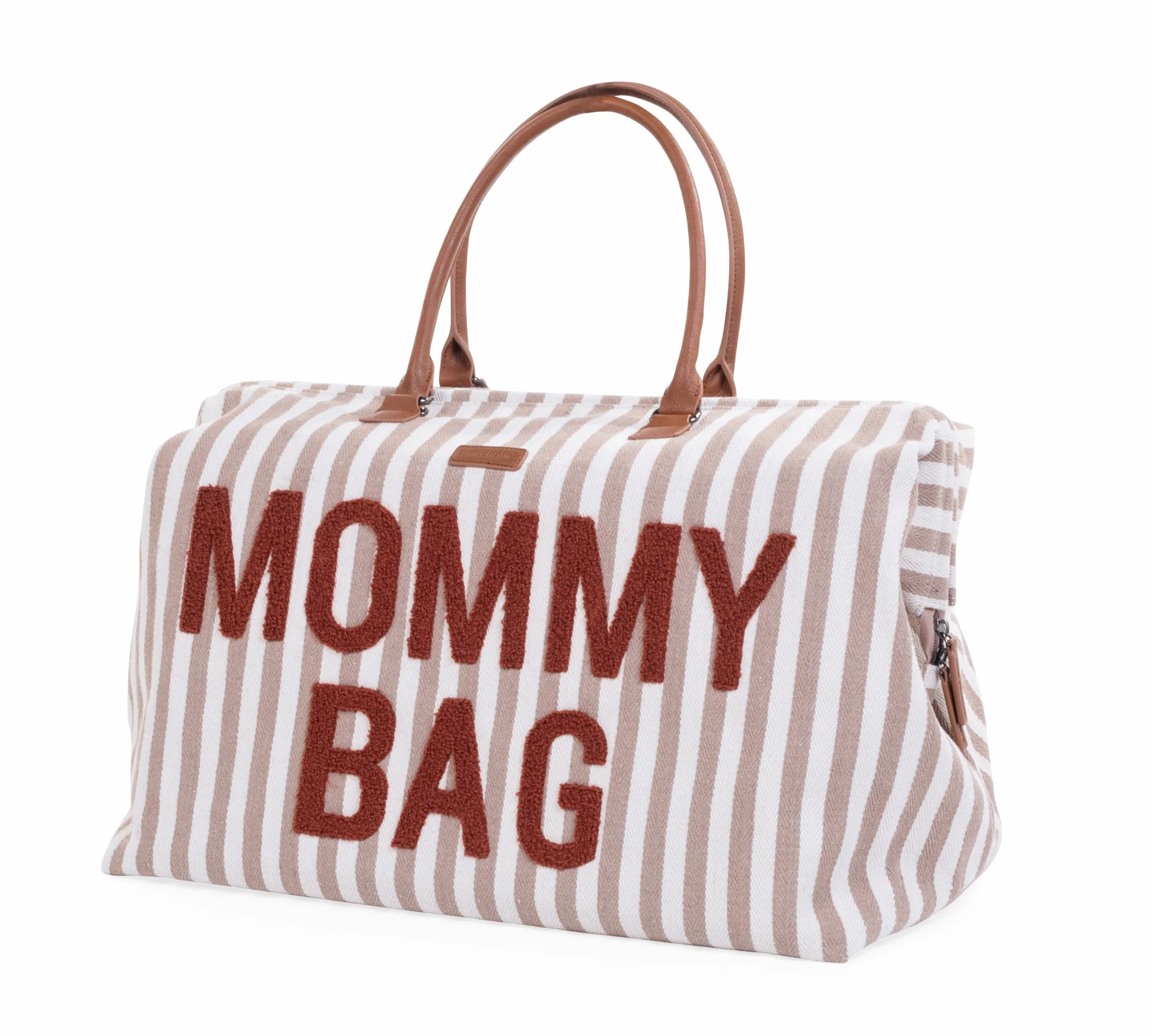 CHILDHOME, Mommy Bag, torba na pieluchy, dla kobiet w ciąży, torba podróżna, duża pojemność, mata do przewijania, regulowany pasek na ramię, izolowana kieszeń, przejście na walizkę, paski terakota