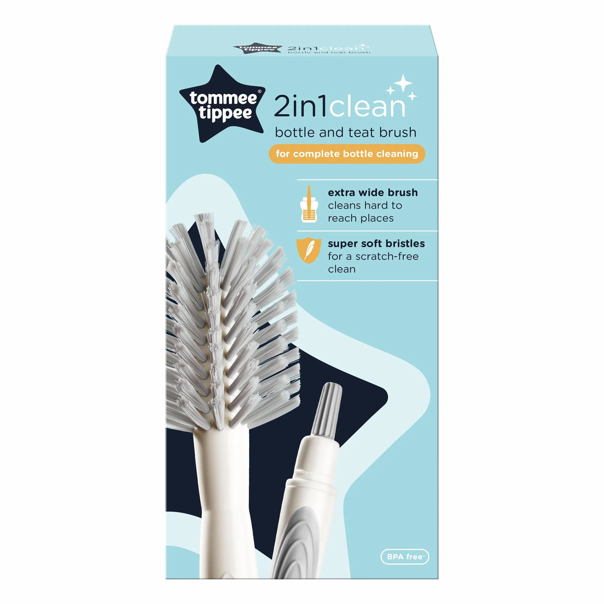 Tommee Tippee Closer to Nature 2-in-1 Baby Bottle Brush (Assorted)