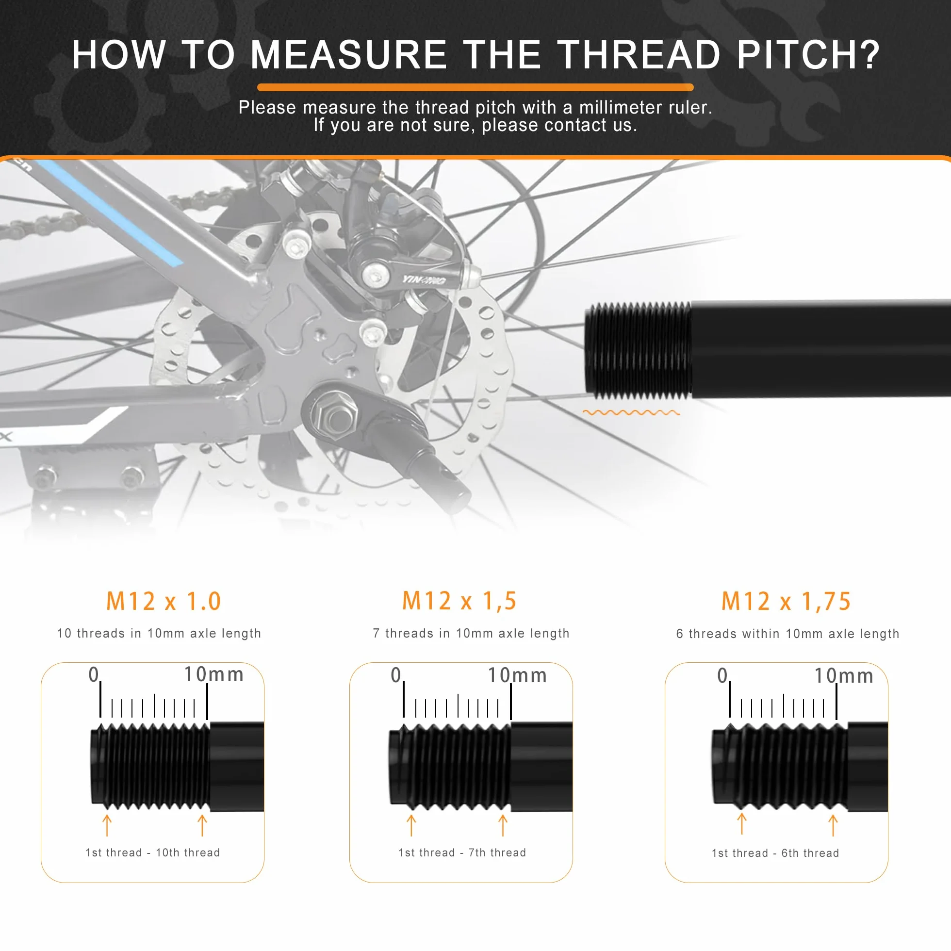 Oś wtykowa M12 x 1,5-170 mm z adapterem do przyczepki rowerowej