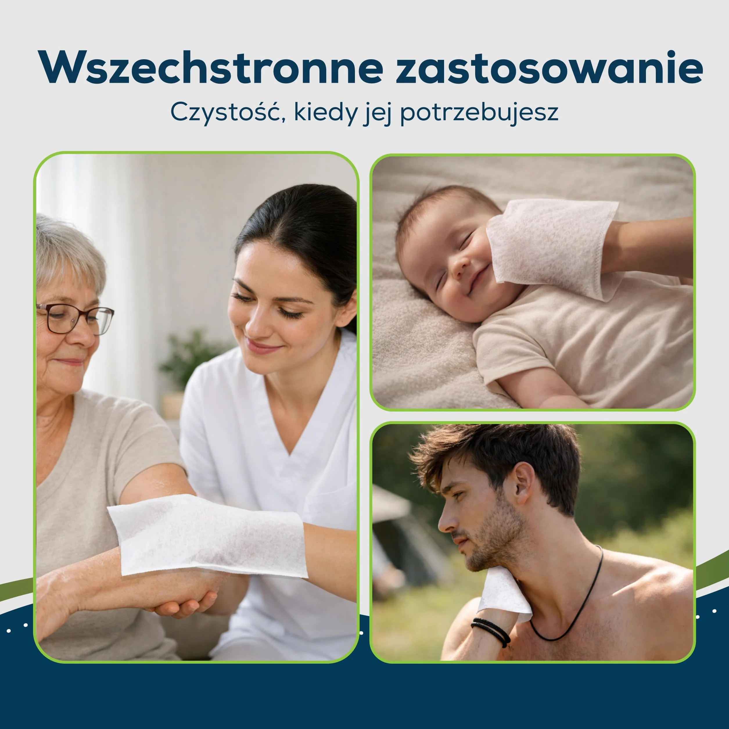 Sensalou Jednorazowe Rękawice Do Mycia Wodoodporne 100 Sztuk 12 x 22 cm Chusteczki Do Higieny Intymnej Mikrofibra Nonwoven Miękkie i Wytrzymałe Dla Dorosłych Dzieci Niemowląt Białe