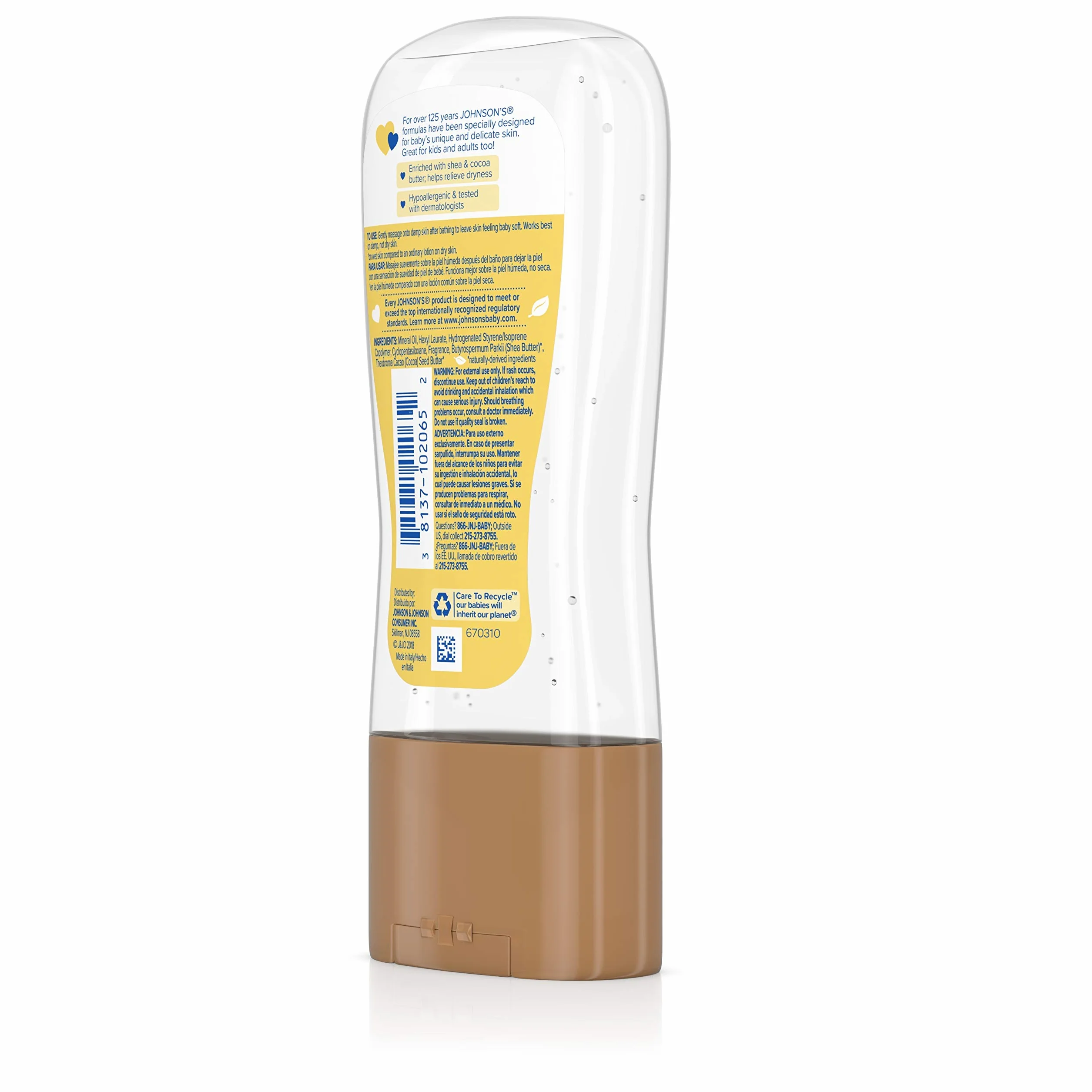 Johnson's Baby Żel olejowy z masłem shea i kakaowym (192 ml)