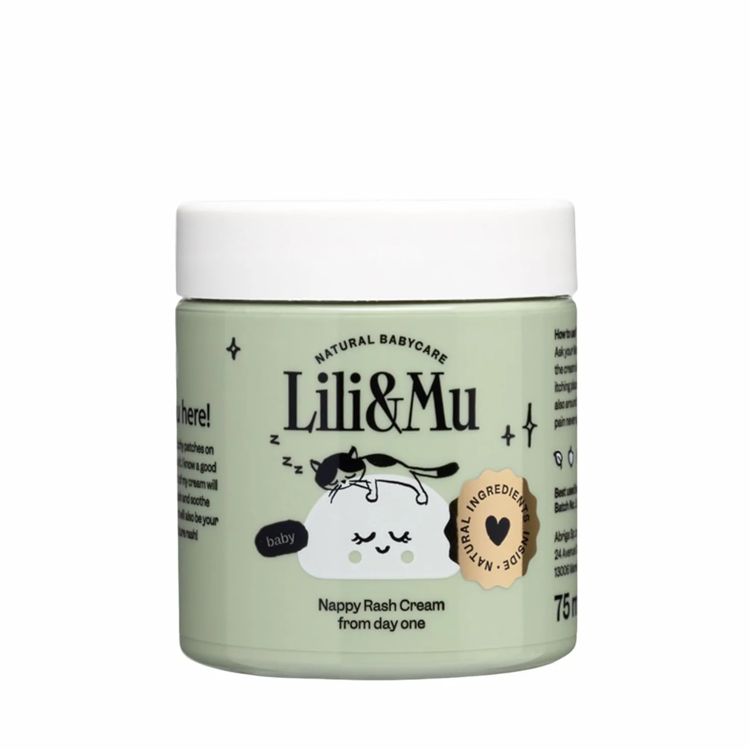 Lili&Mu krem ochronny na rany dla niemowląt | krem z pantenolem i masłem shea | nawilżający i ochronny krem dla niemowląt do skóry wrażliwej | naturalny kosmetyk dla niemowląt | krem 75 ml