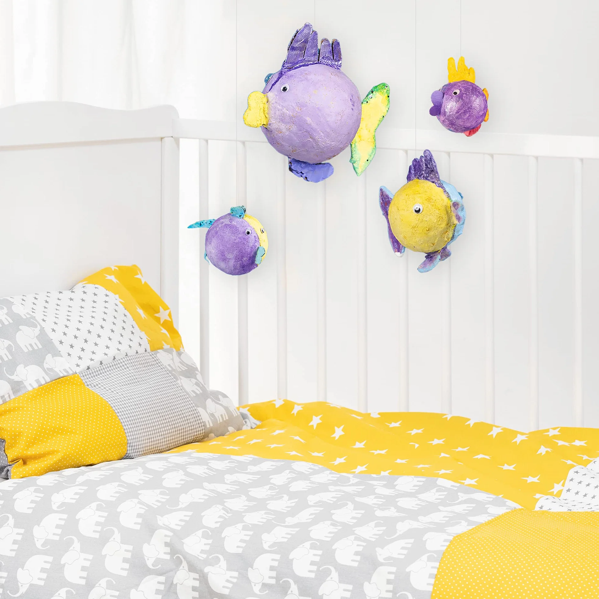 Navaris 10x Baby Belly Bandage Bandage - Zestaw drukowania gipsu mrowienia 15 x 300 cm - Bandaża wrażeń gipsowych do majsterkowania - paski tynkowe do brzucha dla niemowląt - żółty
