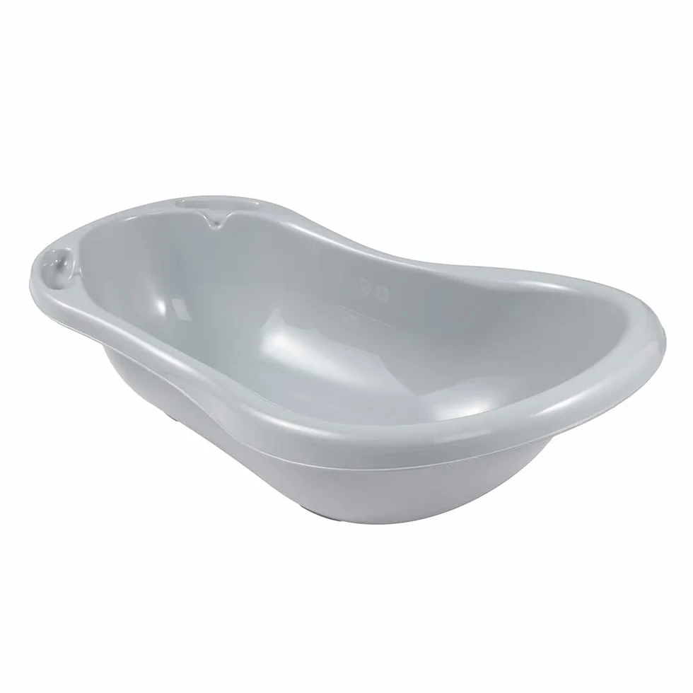 keeeper Ergonomiczna wanienka Star dla niemowląt z korkiem, od 0 do ok. 12 miesięcy, 84 cm, Maria, Szara