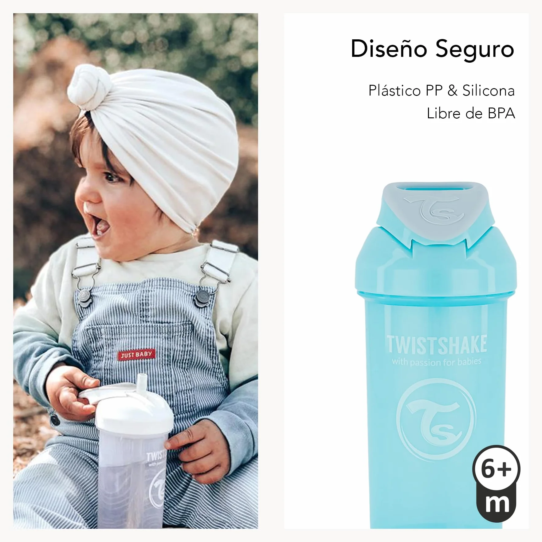 Twistshake Straw Cup Butelka do Nauki Picia 360 ml, Kubek z Giętką Słomką, Zabezpieczona Przed Wyciekiem, Nie Zawiera BPA, 12+ Miesięcy, Pastelowy Różowy