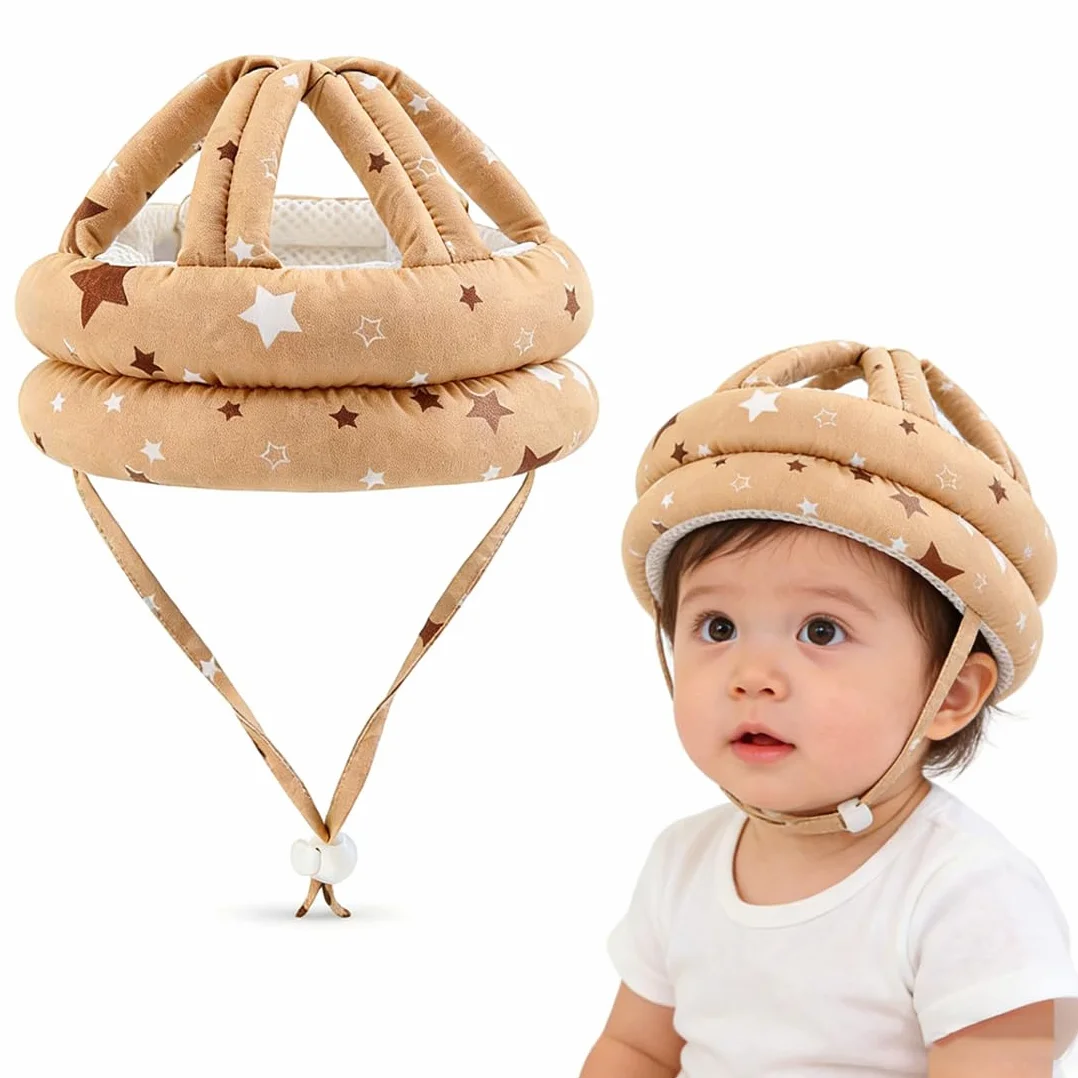 Kask dla noworodków, kask, pierwszy krok, dla dzieci w wieku od 6 do 36 miesięcy, kask dziecięcy, kask, przeciw upadkowi, kask dziecięcy, chłopiec