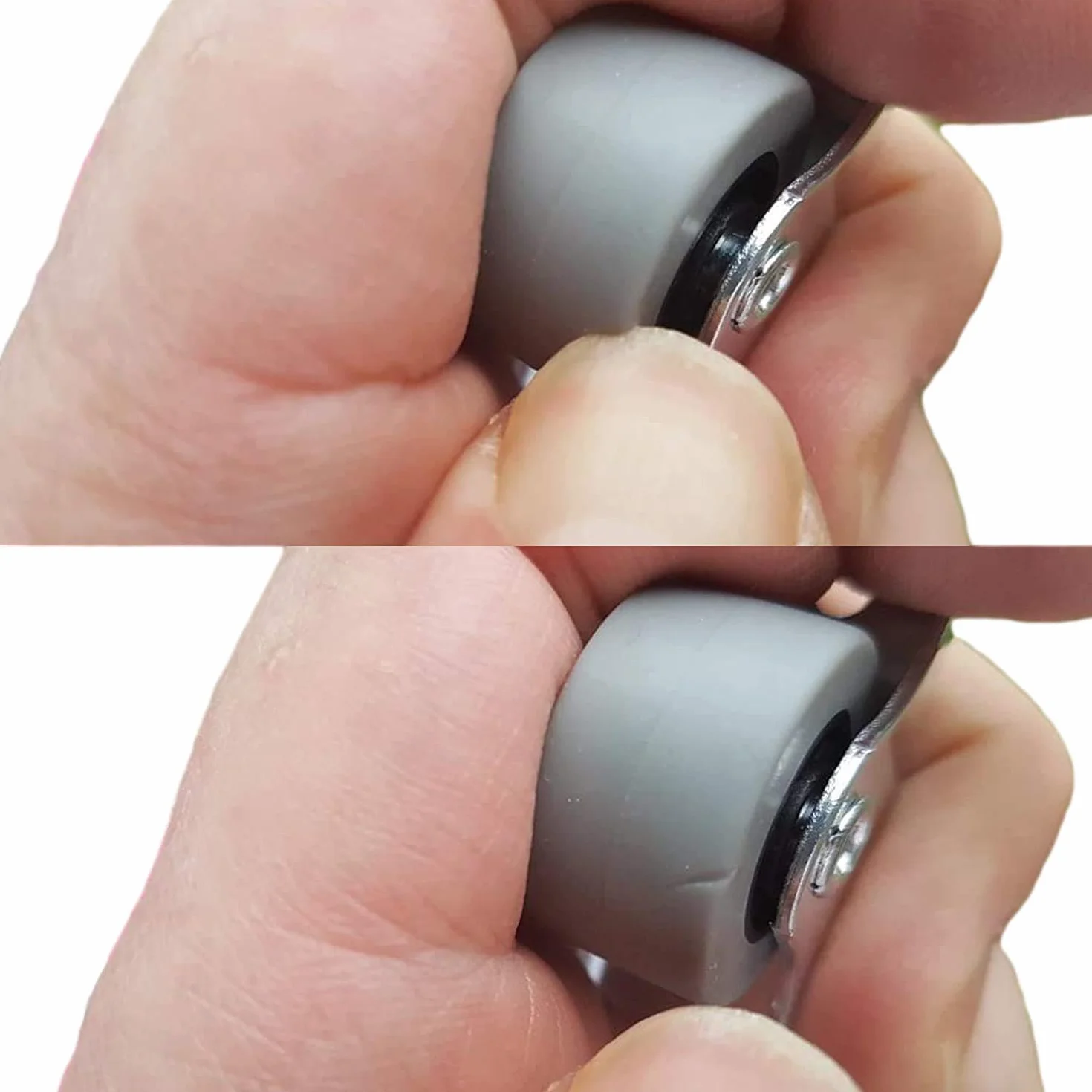 Zestaw mini miękkich gumowych kółek z metalową płytą i śrubami do mebli, 30 mm