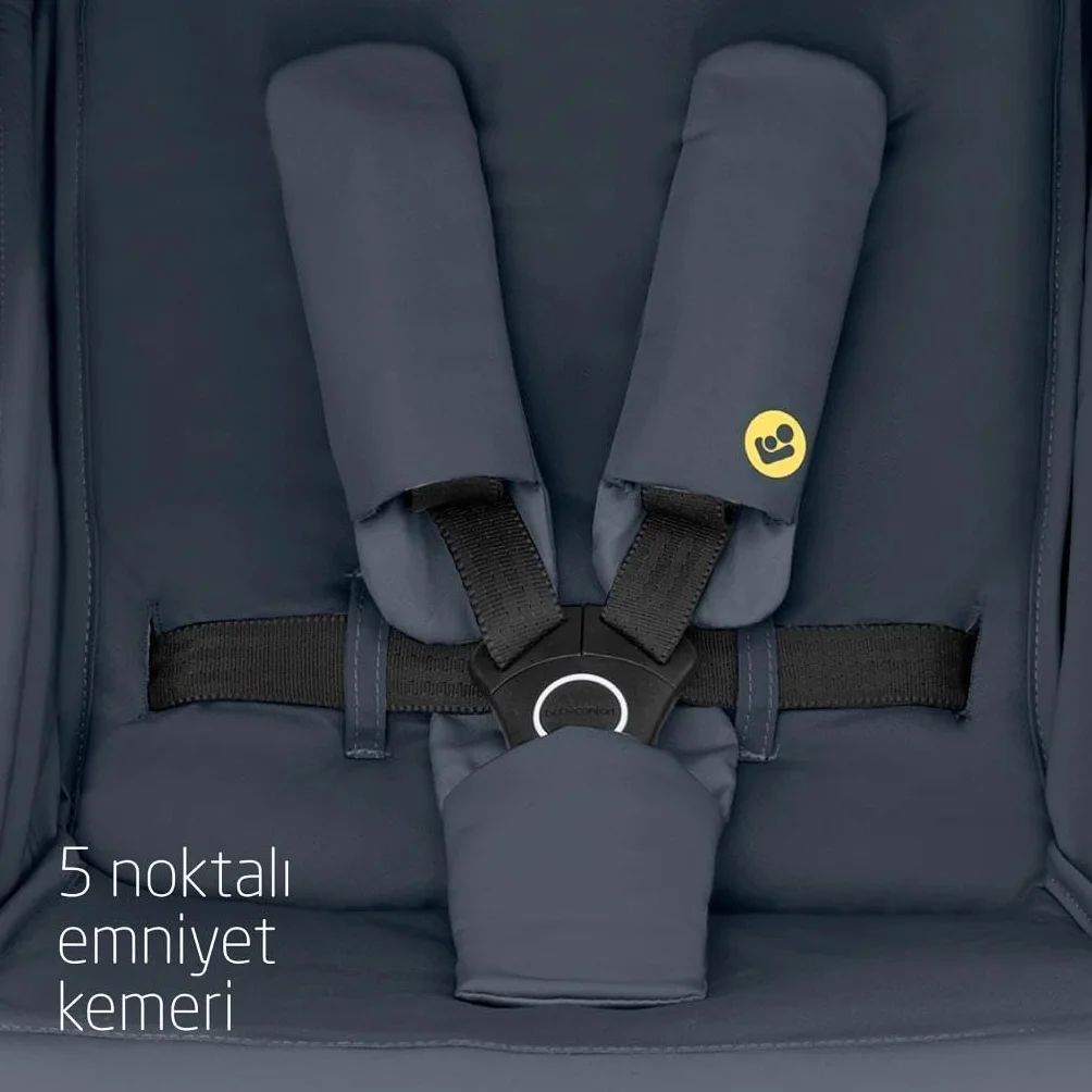 Maxi-Cosi Mara Buggy, bardzo lekki i kompaktowy wózek dziecięcy z 3 pozycjami leżenia, odpowiedni od urodzenia do ok. 4 lat (maks. 22 kg), Brave Graphite