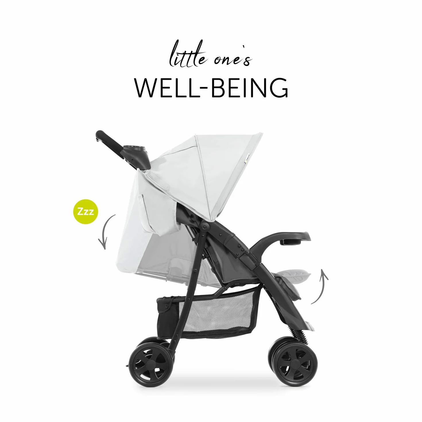 Hauck Shopper Neo II spacerówka do 25 kg z funkcją leżącą od narodzin, składana do minimum, mechanizm jednoręcznego składania, lekka, dwa umocowania do napojów
