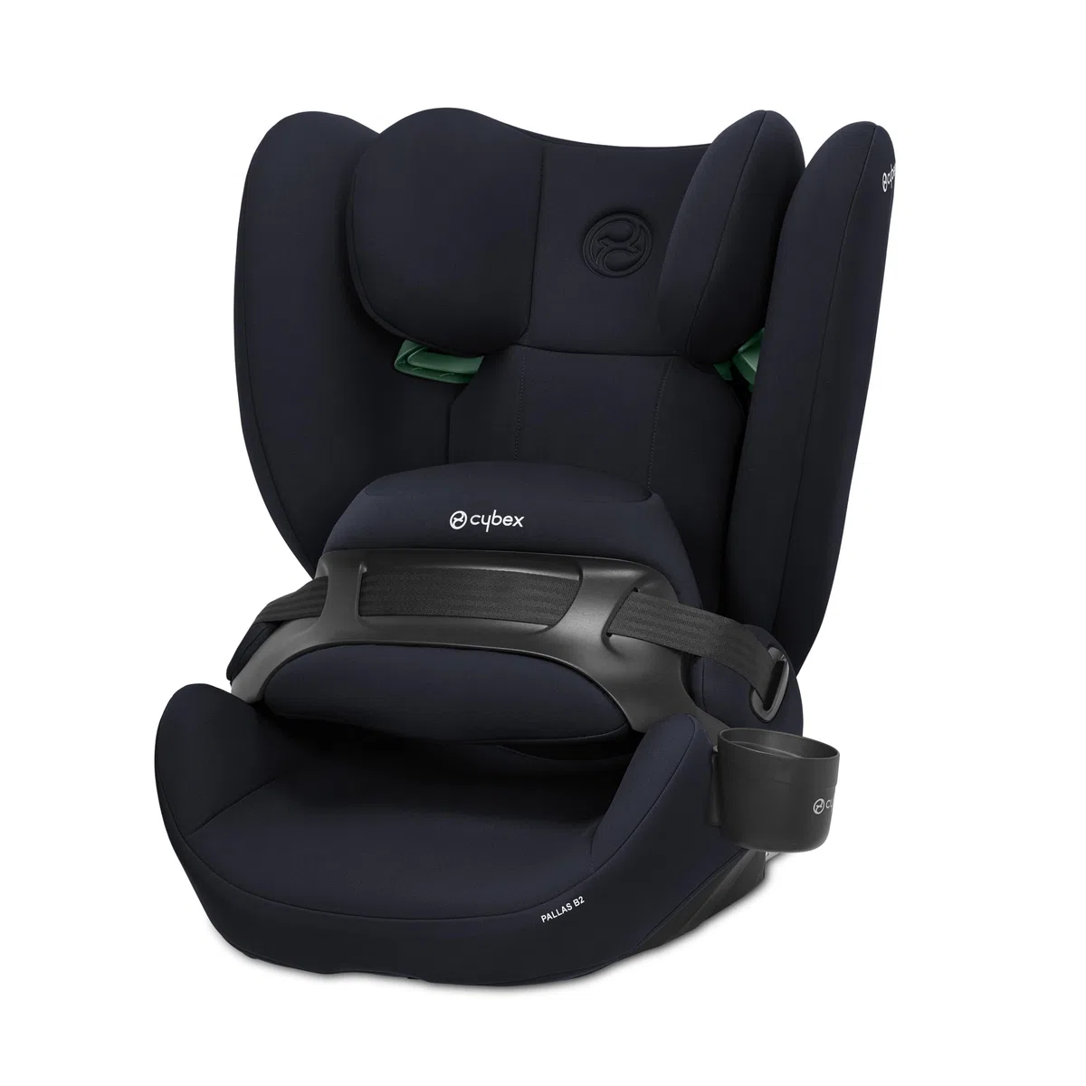 CYBEX Silver Dziecięcy fotelik samochodowy Pallas B2 i-Size, ISOFIX, Grupa 1/2/3 (9–50 kg), Od. 15 miesięcy do 12 lat, W zestawie uchwyt na napoje, Blue Moon