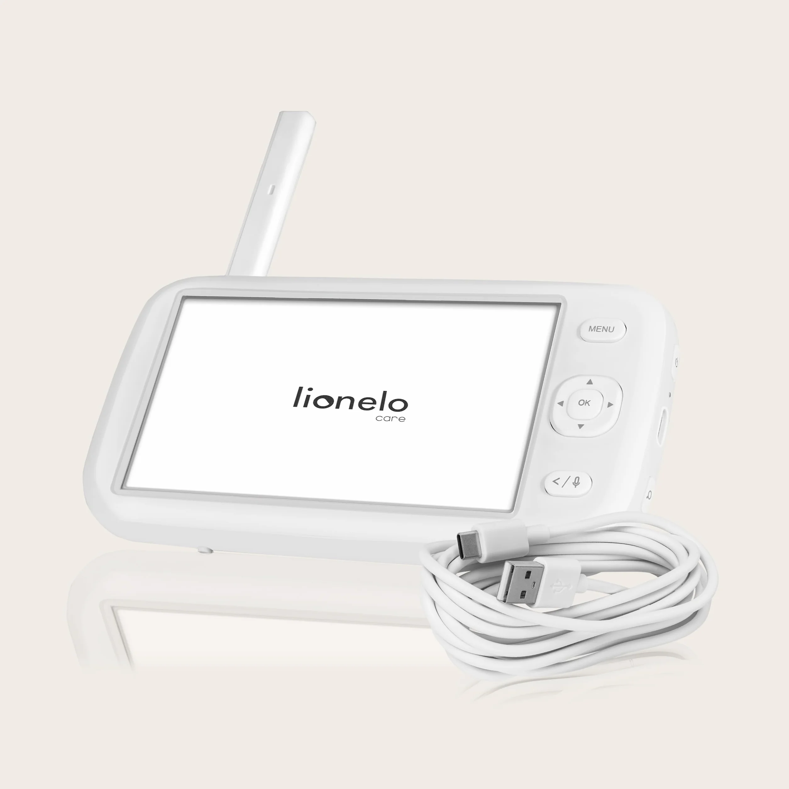 Lionelo Babyline 9.1 Niania Elektroniczna z Obrotową Kamerą 360° Full HD Ekran 5” Zasięg 50m / 300 m Dwustronna Komunikacja, Bateria 8 h Tryb Nocny Funkcja VOX Parowanie do 4 Kamer