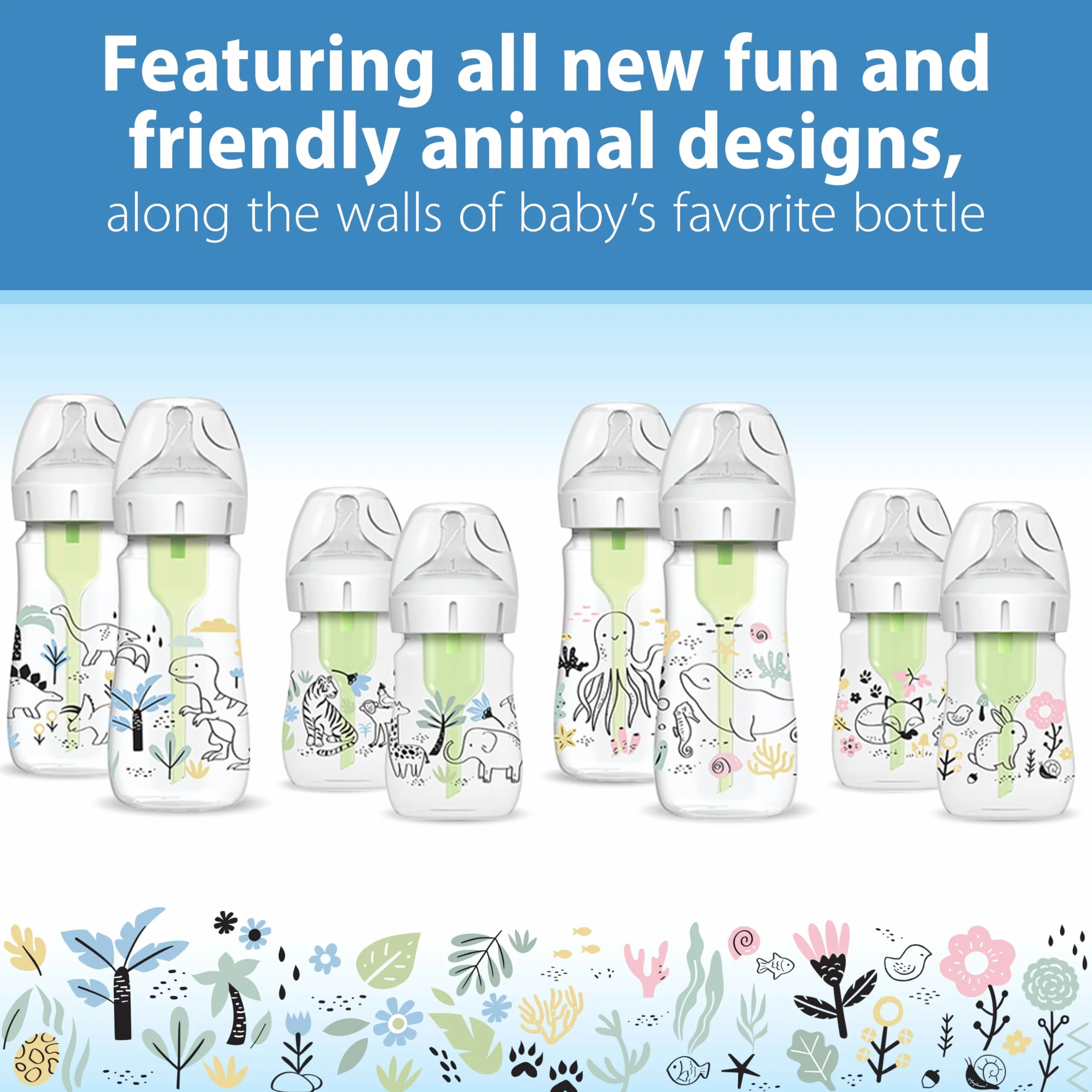 Dr. Brown's Natural Flow Anti-Colic Options+ butelki z szeroką szyjką 270 ml smoczek poziom 1 zestaw 2 szt.