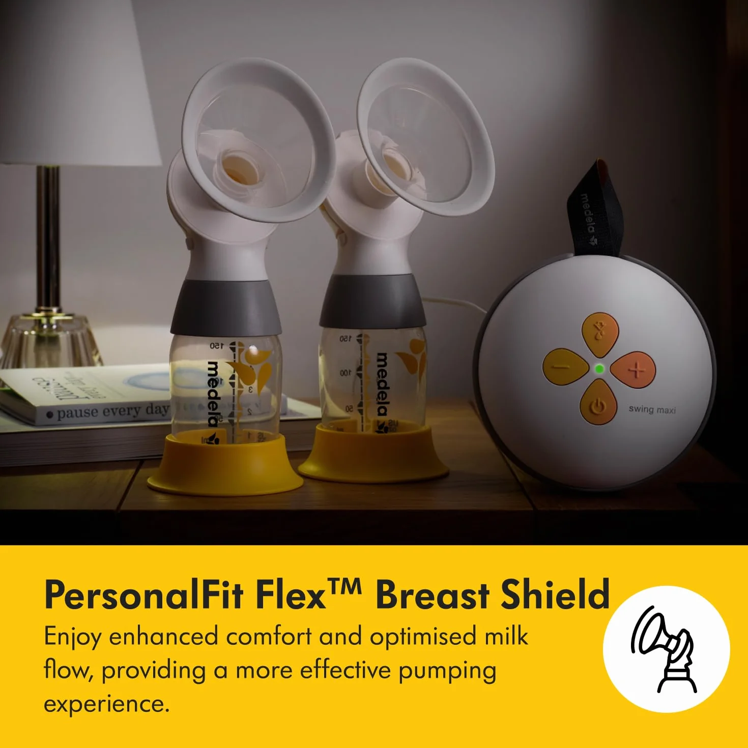 Medela Laktator 24 mm Żółty Biały