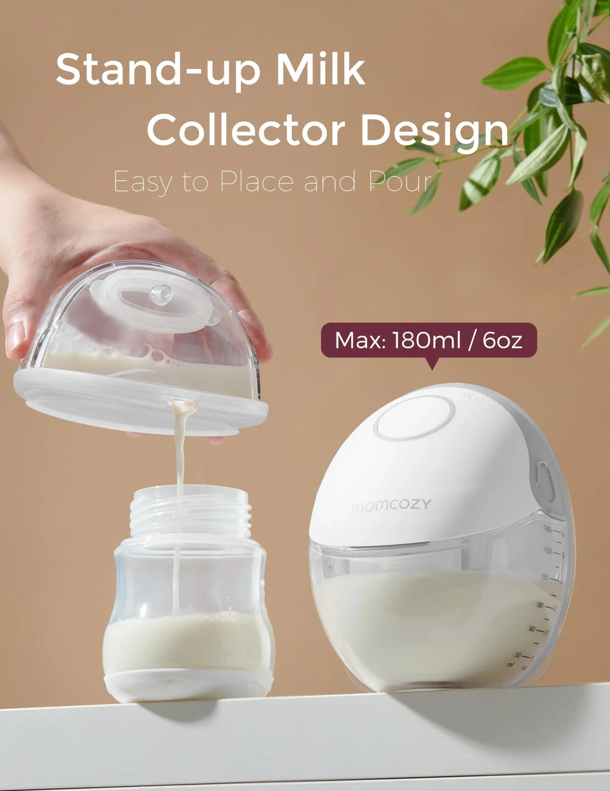 Momcozy M6 Laktator bez użycia rąk w stylu mobilnym | Laktator noszony na ciele, idealny rytm dla większej ilości mleka, podwójne dopasowanie kółka z więcej dopasowań i dyskretny z 3 trybami i 9