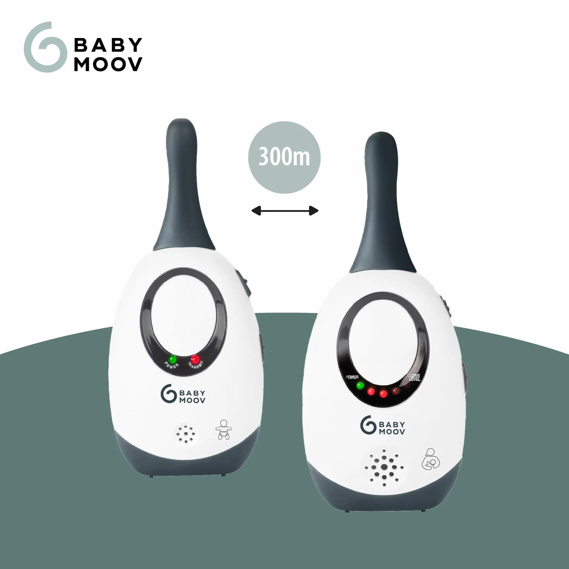 Babymoov Elektroniczna niania Simply Care analogowa niski poziom promieniowania zasięg 300 m