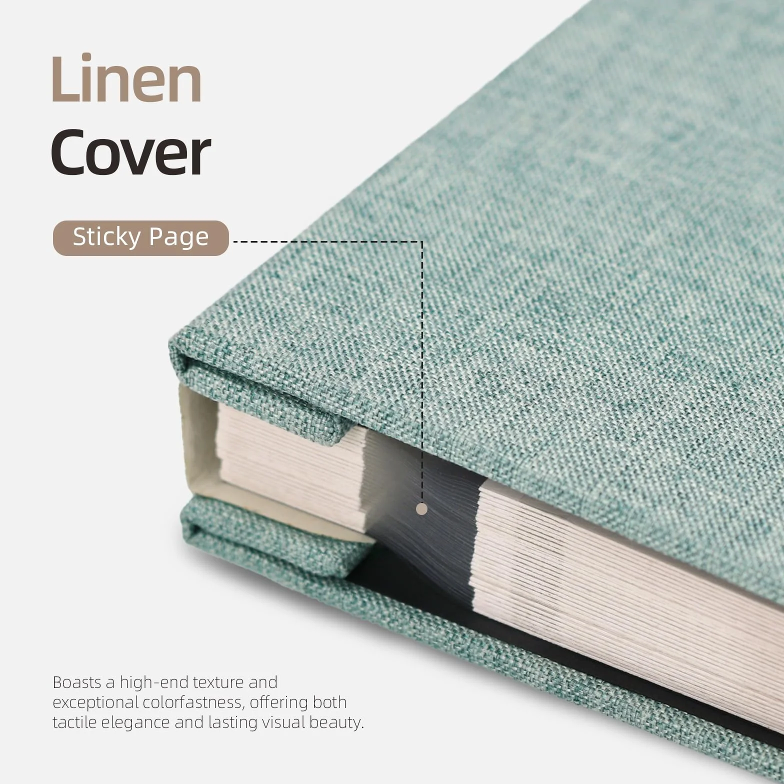 Vienrose Album fotograficzny magnetyczny scrapbooking 60 stron lniany twarda oprawa 35,5 x 33,5 cm
