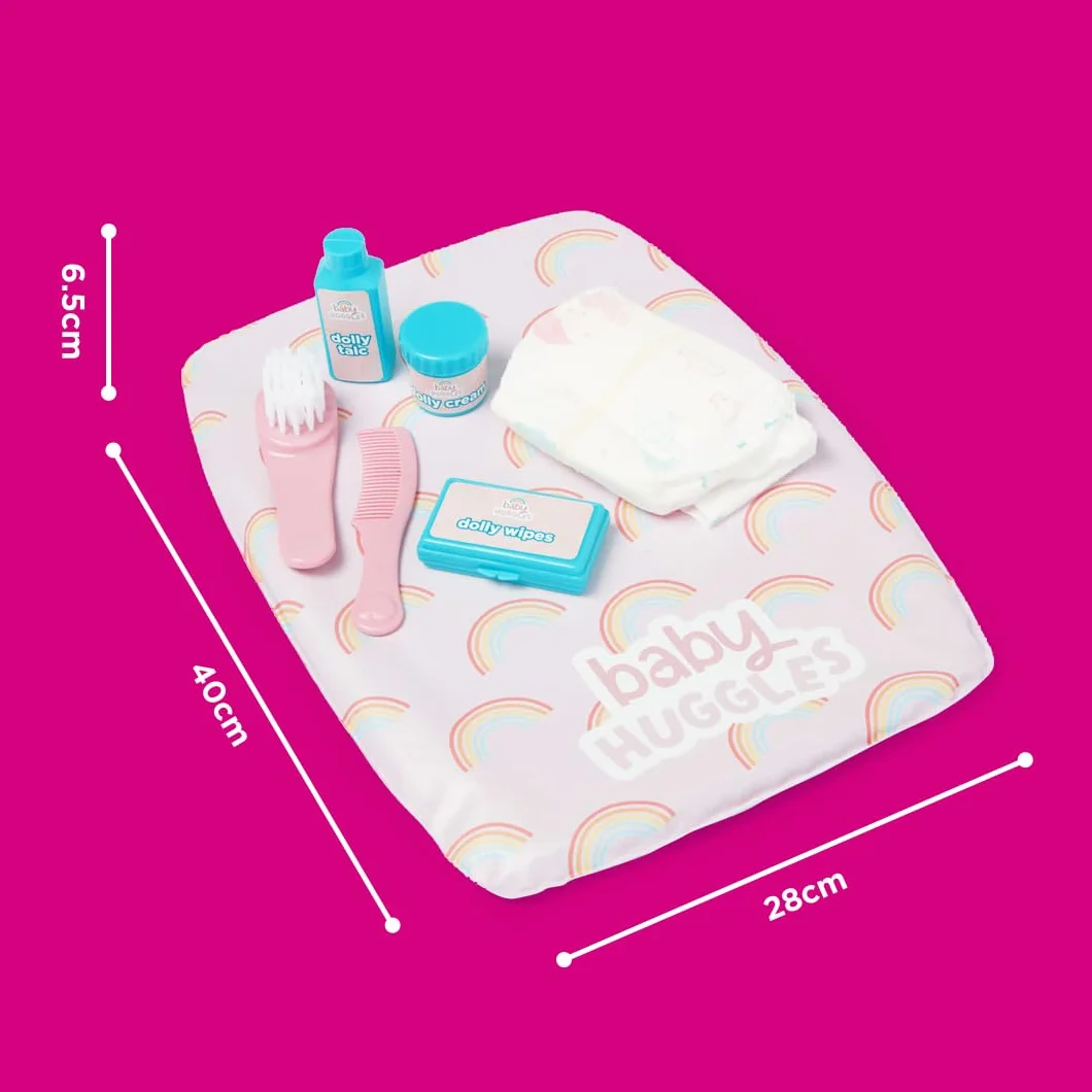 Casdon Changing Mat Set, Dolls Changing Mat & Care Set For Children Aged 3+, Includes Reusable Nappy, Brush, Pretend Talc & More!