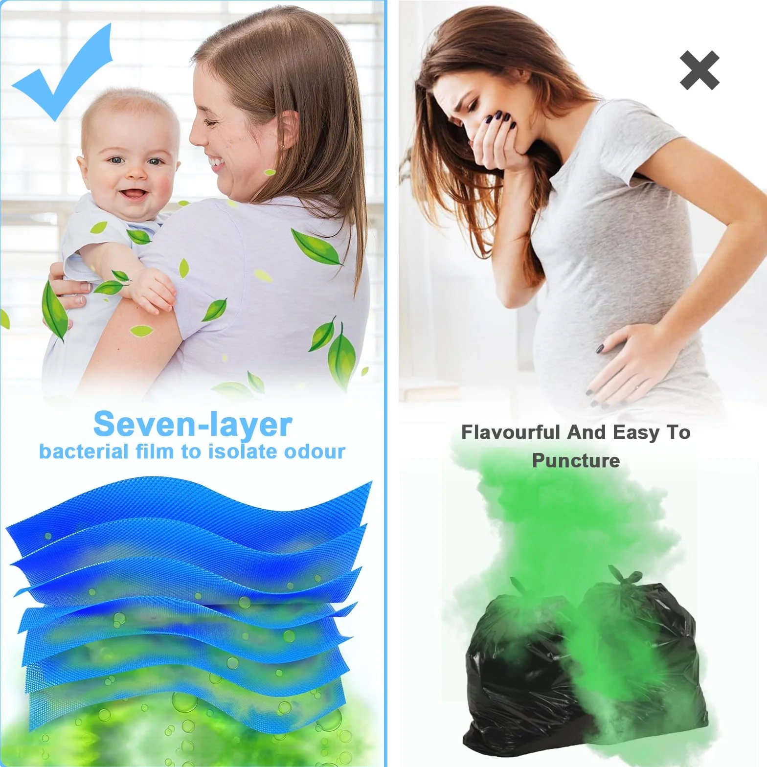 Kaset Uzupełniających do Wiaderek na Pieluchy Kompatybilnych z Tommee Tippee Angelcare LitterLocker 6 Sztuk