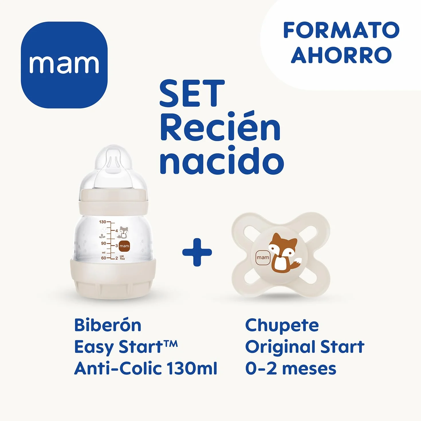 MAM Butelka antykolkowa + Start Dummy A112 innowacyjny system antykolkowy opatentowany z smoczkiem 0 wykonany z ultra miękkiego silikonu SkinSoftTM dla niemowląt od 0 miesięcy, 130 ml, neutralny - 1 opakowanie
