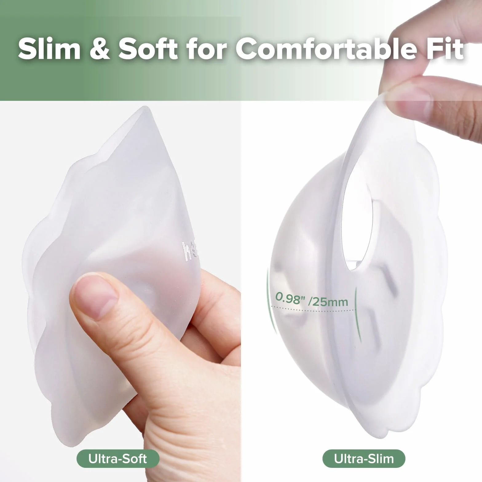 haakaa Petal Soft silikonowy pojemnik na mleko - dyskretny, szczelny pojemnik na mleko matki, wielokrotnego użytku, kubek na mleko do karmienia piersią, ze szczotką do czyszczenia, 1 sztuka
