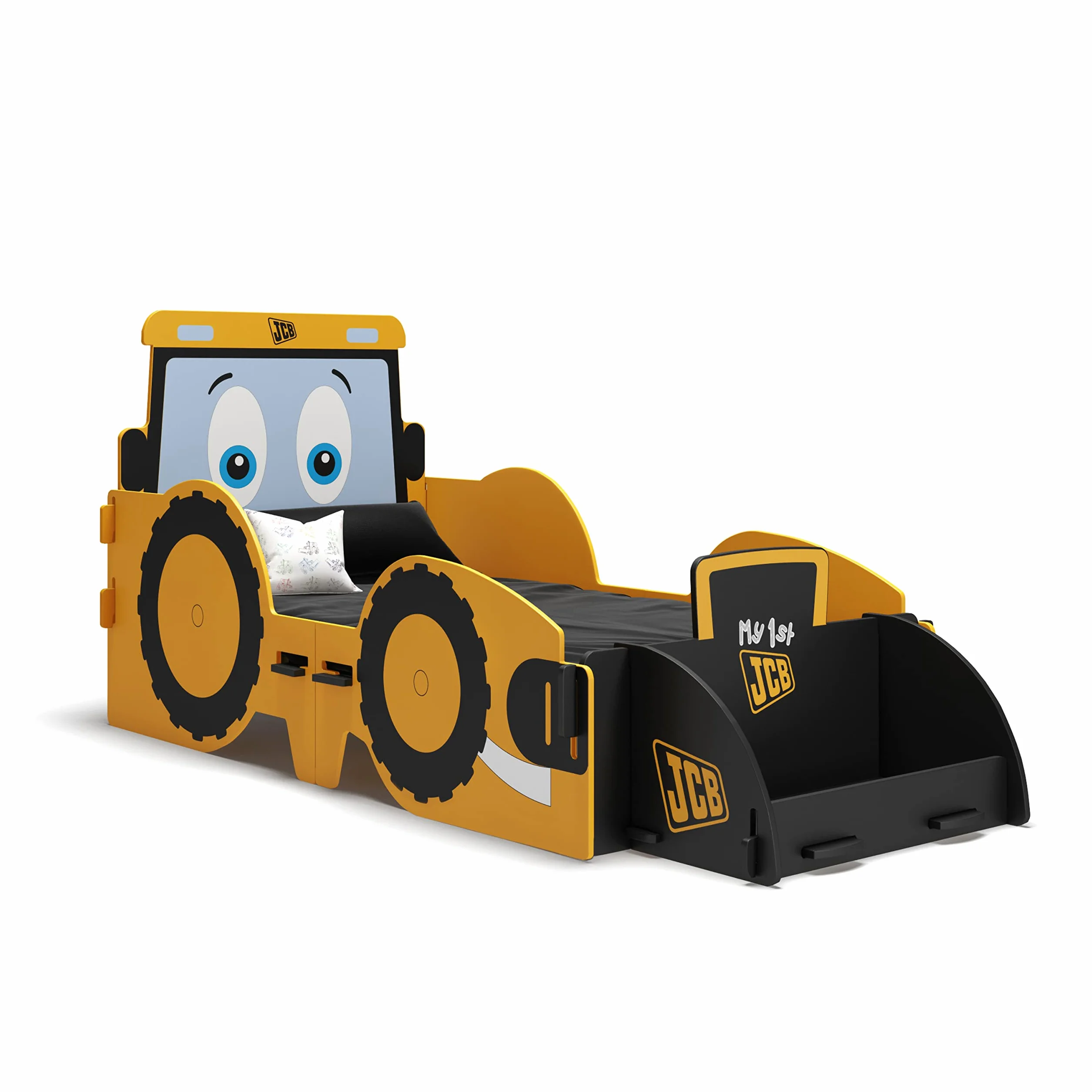JCB Łóżko dla Dzieci Rama Pomarańczowe Meble Sypialniane