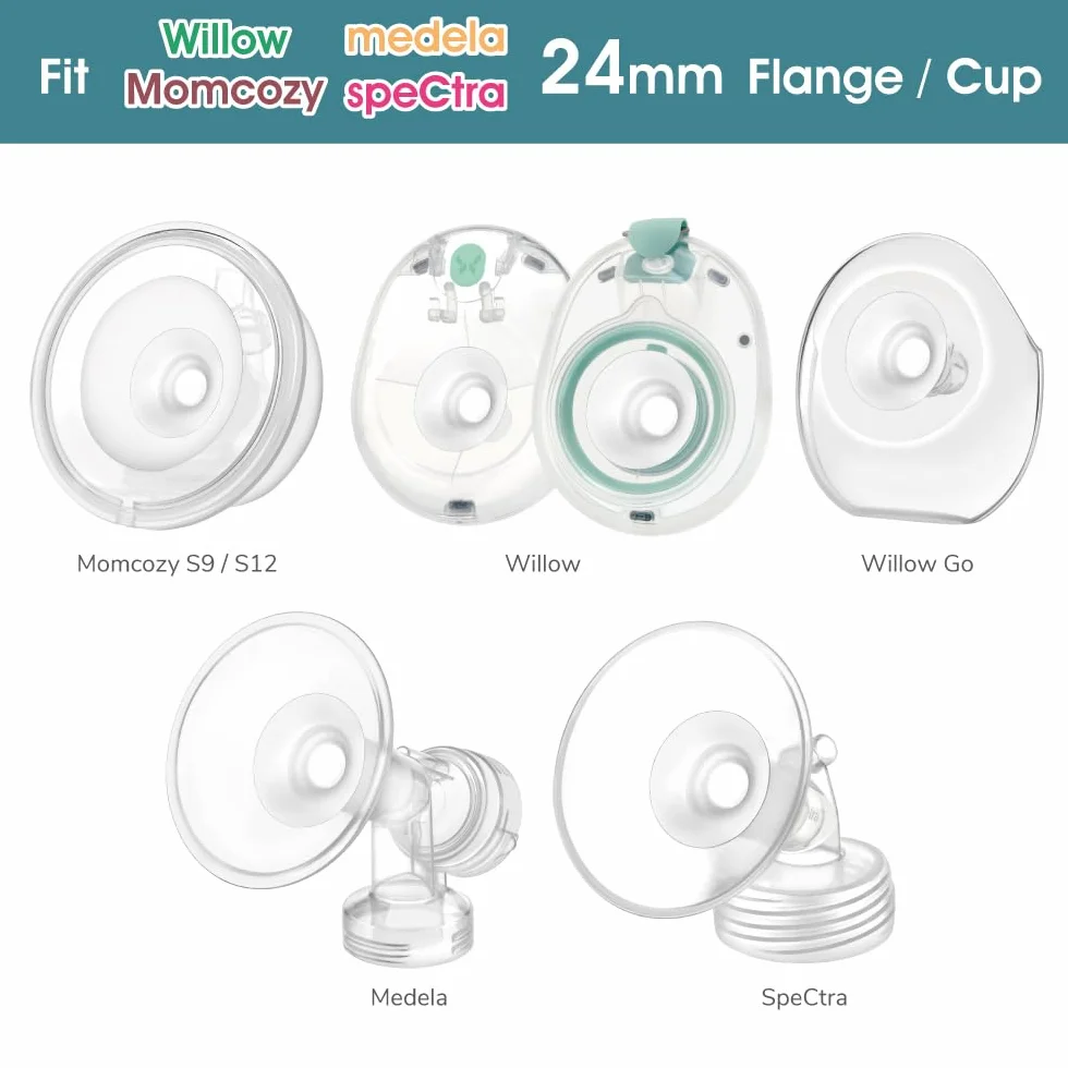 Maymom wkładka do lejka 13 mm, kompatybilna z Medela i Spectra 24 mm, do Freestyle oraz Momcozy S9 S11 S12, pasuje do kubków 24 mm