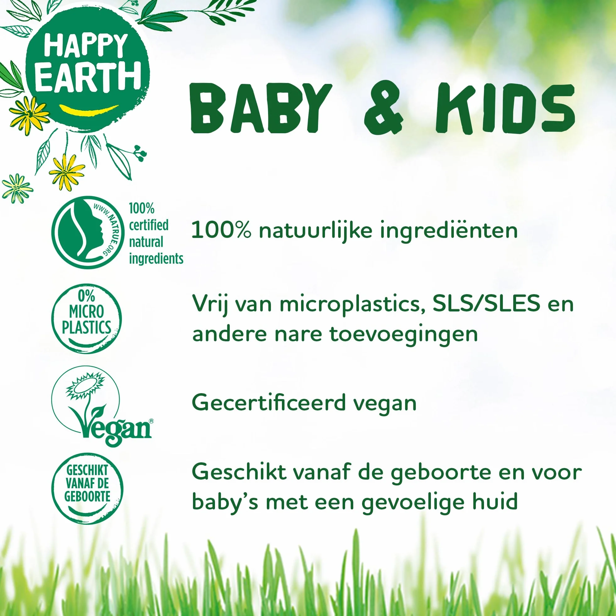 Happy Earth 100% naturalny krem odżywczy dla niemowląt i dzieci, 75 ml, wegański, 100% naturalny, bez mikroplastiku