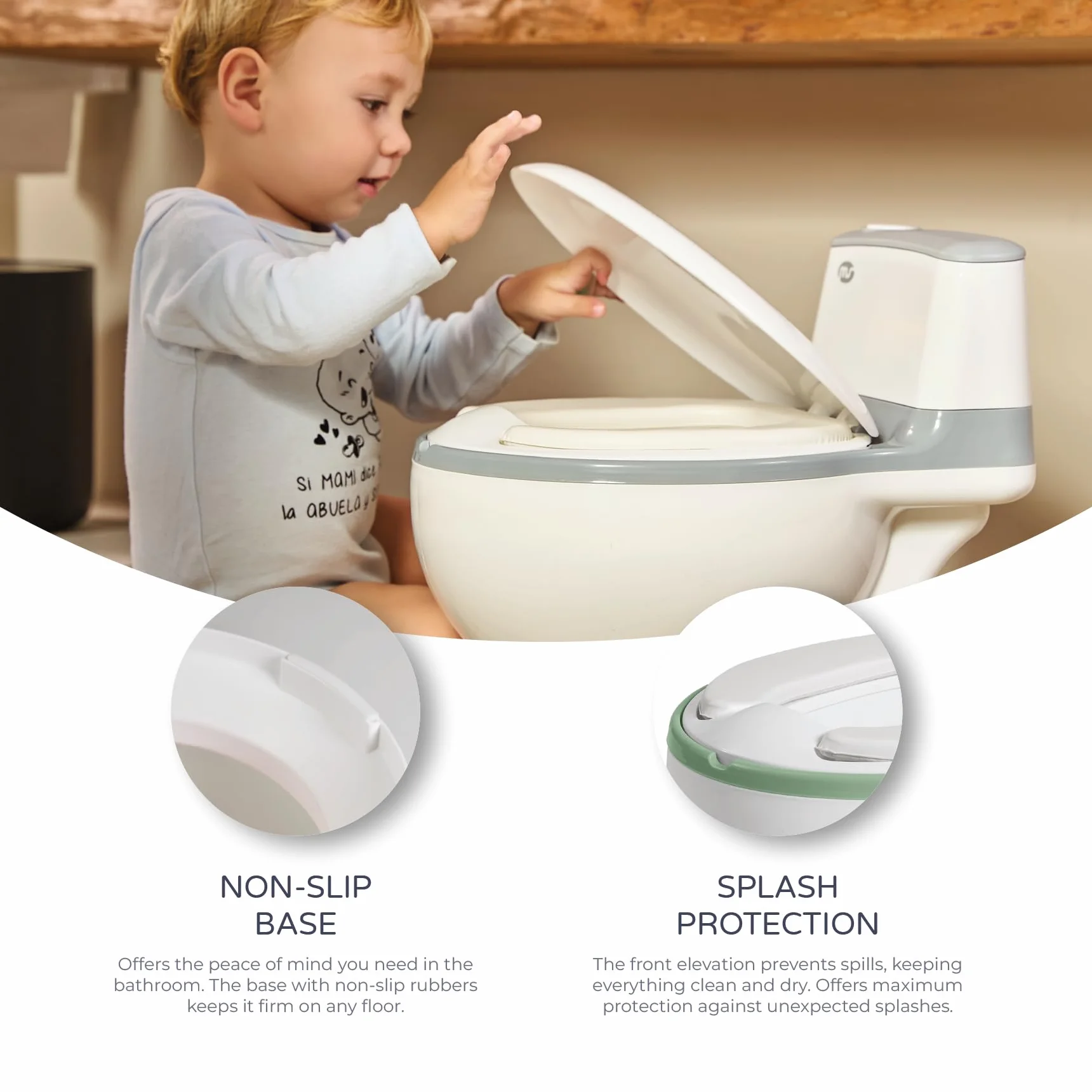MS BabyWorld Nocnik dla dzieci z wyjmowanym plastikowym wiaderkiem, nocnik dla dzieci, toaleta dla dzieci, łatwy do przechowywania, przenośny do domu lub w podróży