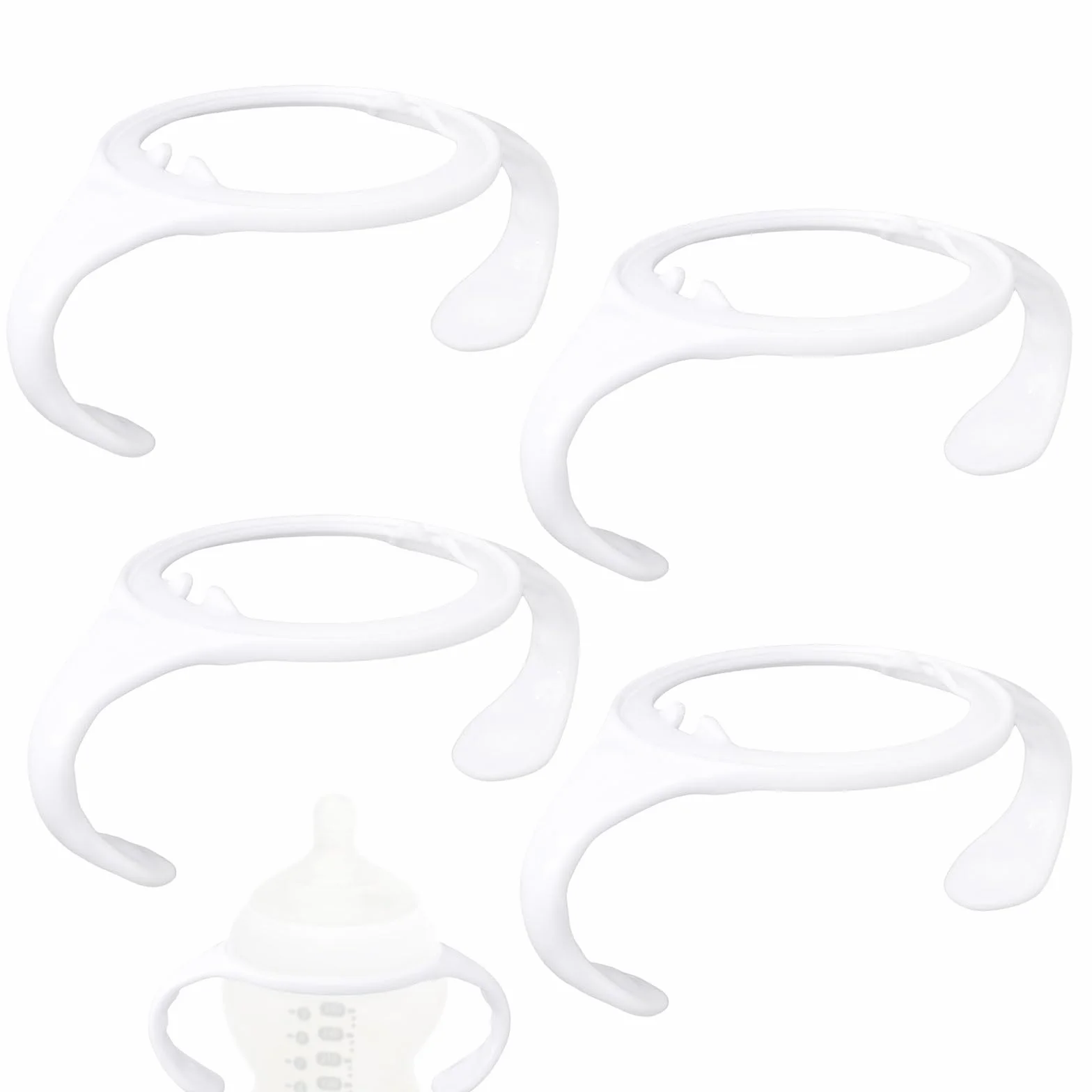 lasuroa 4szt Uchwytów do Butelek Niemowląt dla Tommee Tippee, Ergonomiczny Uchwyt Antypoślizgowy Łatwego Karmienia Bez BPA Wymienny Uchwyt do Butelek dla Noworodków