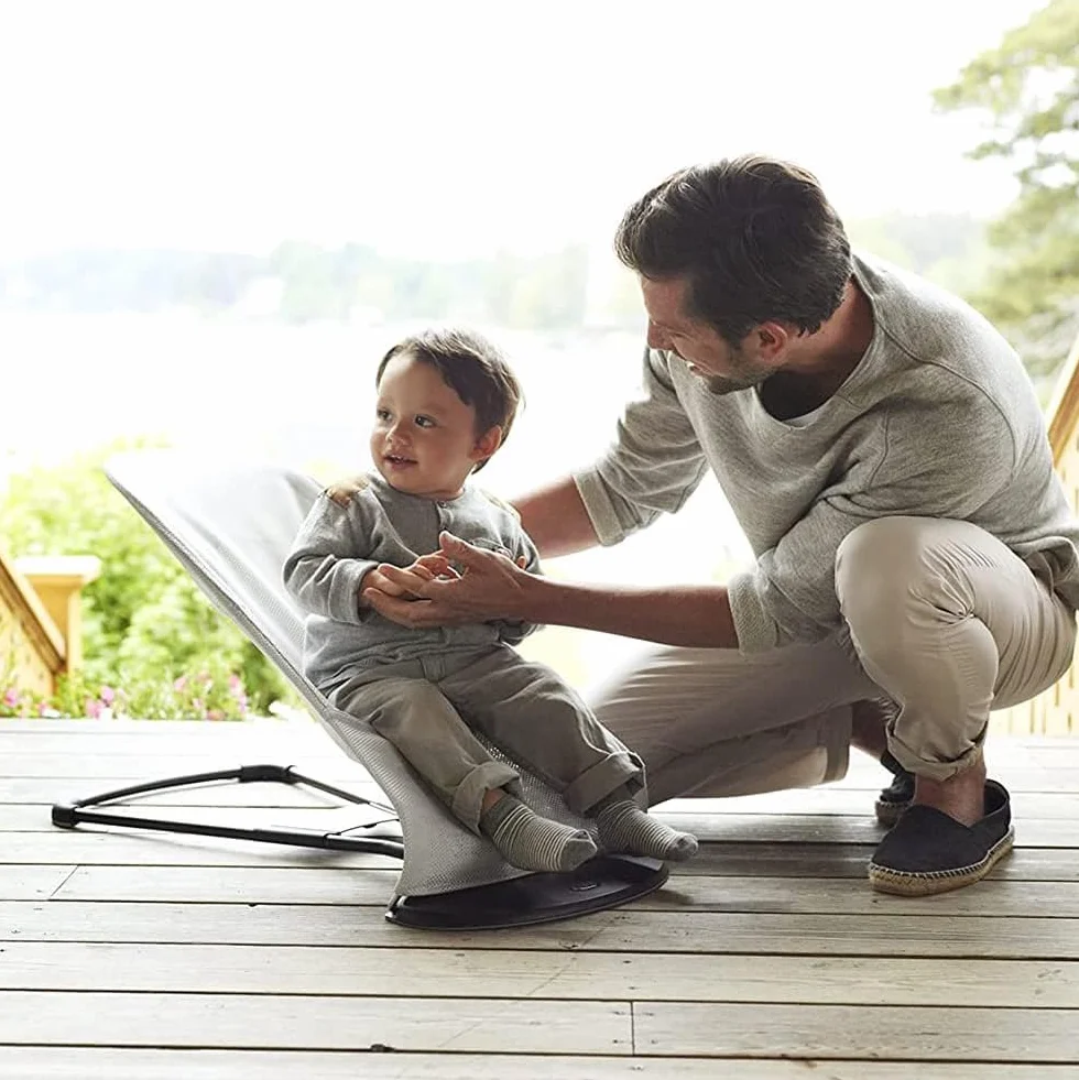 GalPat Baby - Pokrowiec na hamak kompatybilny z BabyBjorn i GalPat Baby oddychający - Oddychający fotel hamaka dla niemowląt - Czarny (poszewka)