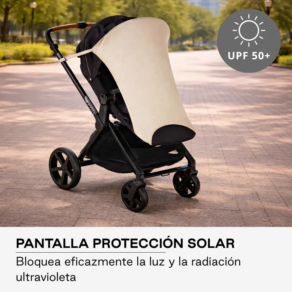 Jané Uniwersalny żagiel przeciwsłoneczny z ochroną UV 50+, do wózków dziecięcych, ochrona przed słońcem, daszek przeciwsłoneczny, ochrona przed słońcem, dla niemowląt, beżowy