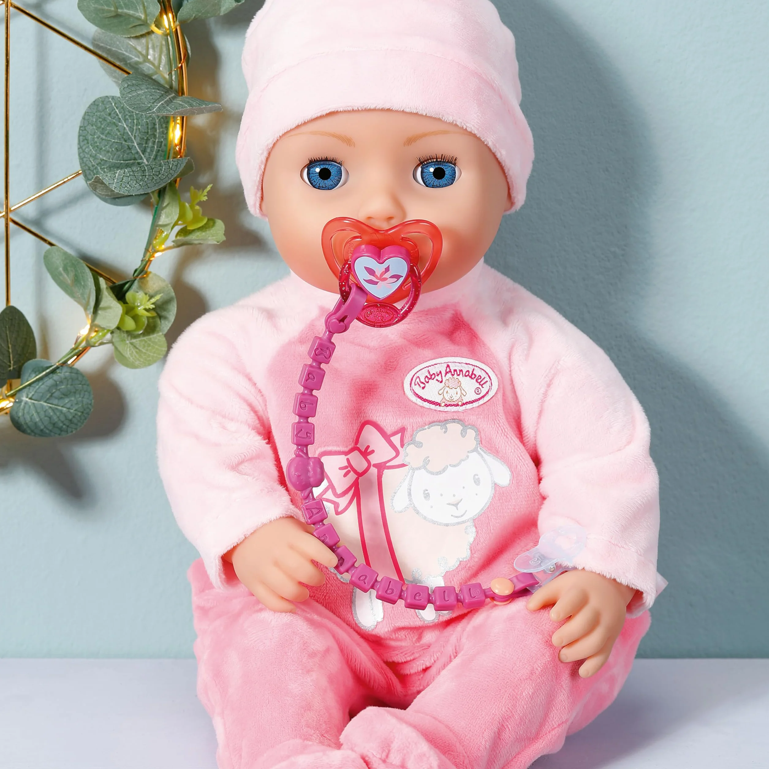 Baby Annabell Smoczek z klipsem 706831 – oryginalne akcesorium zaprojektowane dla małych dzieci – zawiera koraliki – odpowiedni dla dzieci w wieku od 3 lat, wielokolorowy