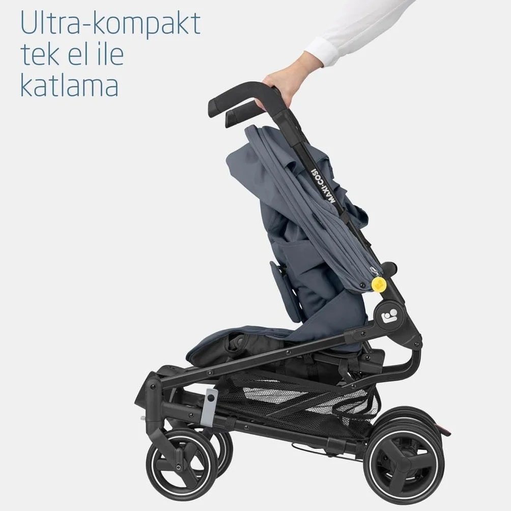 Maxi-Cosi Mara Buggy, bardzo lekki i kompaktowy wózek dziecięcy z 3 pozycjami leżenia, odpowiedni od urodzenia do ok. 4 lat (maks. 22 kg), Brave Graphite
