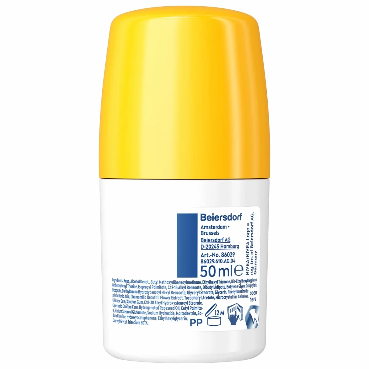NIVEA SUN Kids Sensitiv wałek przeciwsłoneczny w opakowaniu 1 x 50 ml, krem przeciwsłoneczny z SPF 50+, praktyczny balsam do opalania dla wrażliwej skóry dziecka