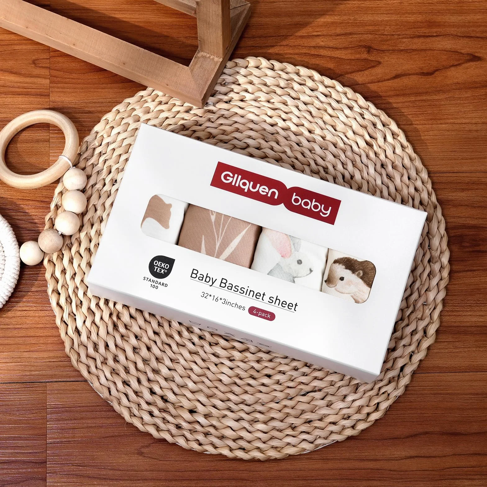 Oeko-tex100 Ochraniacz na Materac Dziecięcy 81x41 cm Pokrowiec do Wózka i Łóżeczka