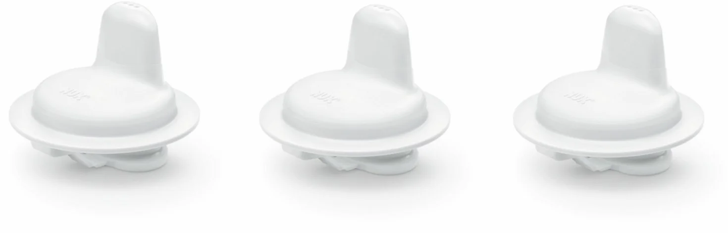 NUK First Choice 10255311 Aktywna twarda wylewka do Kiddy Cup, biały, 3-pak (3 sztuki)
