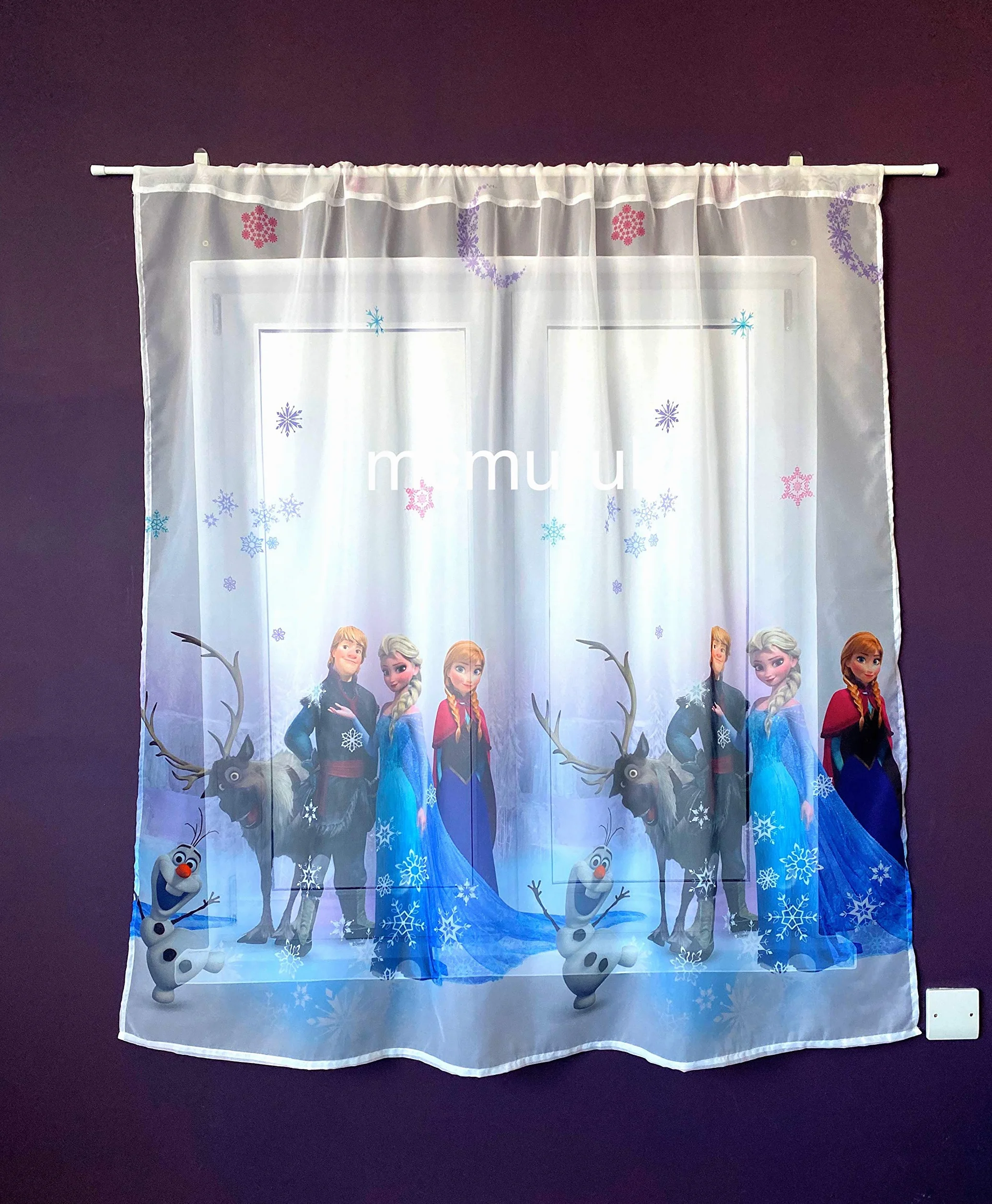 Firanki Królowa Lodu Kraina Lodu 225 cm Szerokość x 150 cm Długość Zasłona do pokoju dziecięcego Disney EISONIGIN