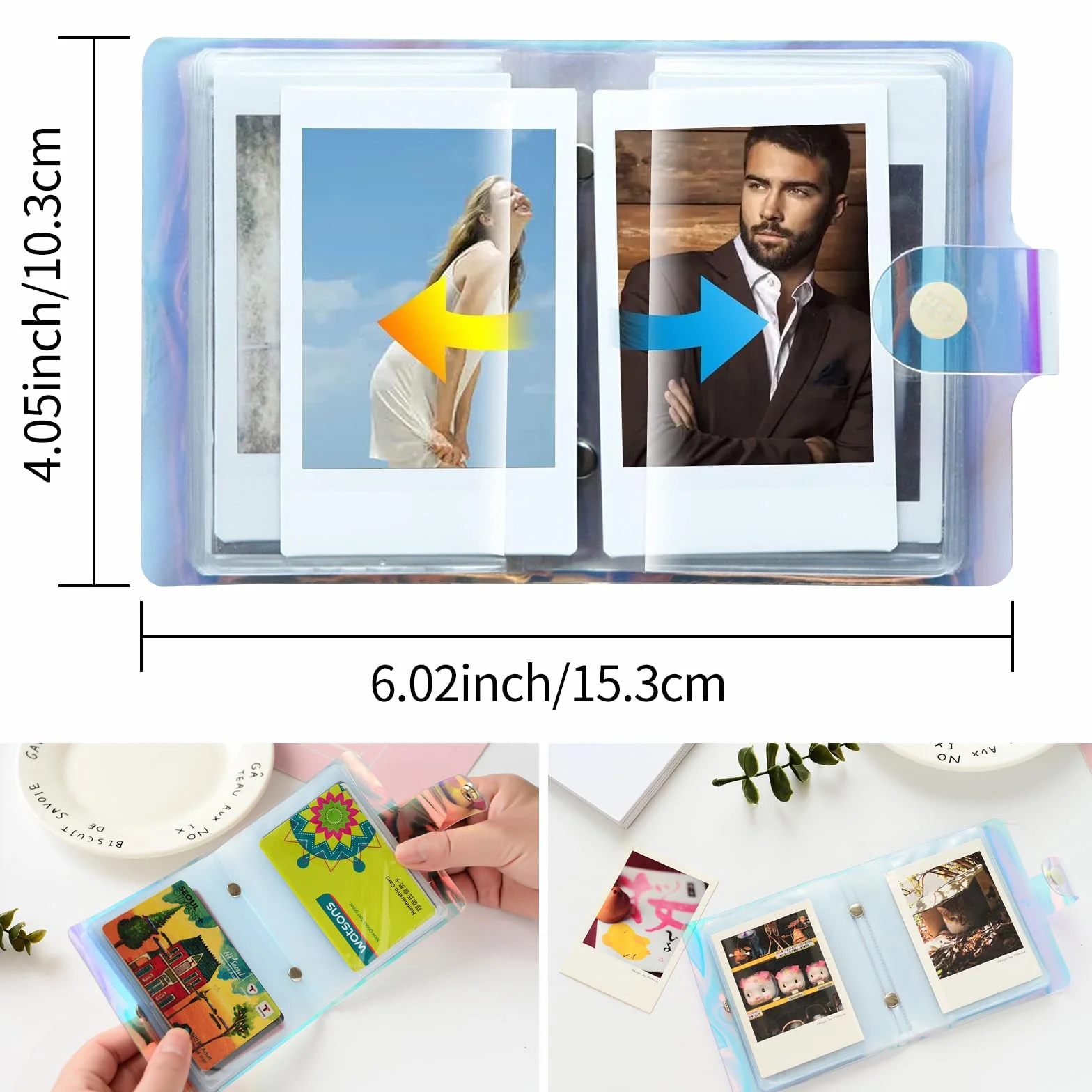 Album fotograficzny na zdjęcia 7,6 cm kompatybilny z Fujifilm Instax Mini Polaroid